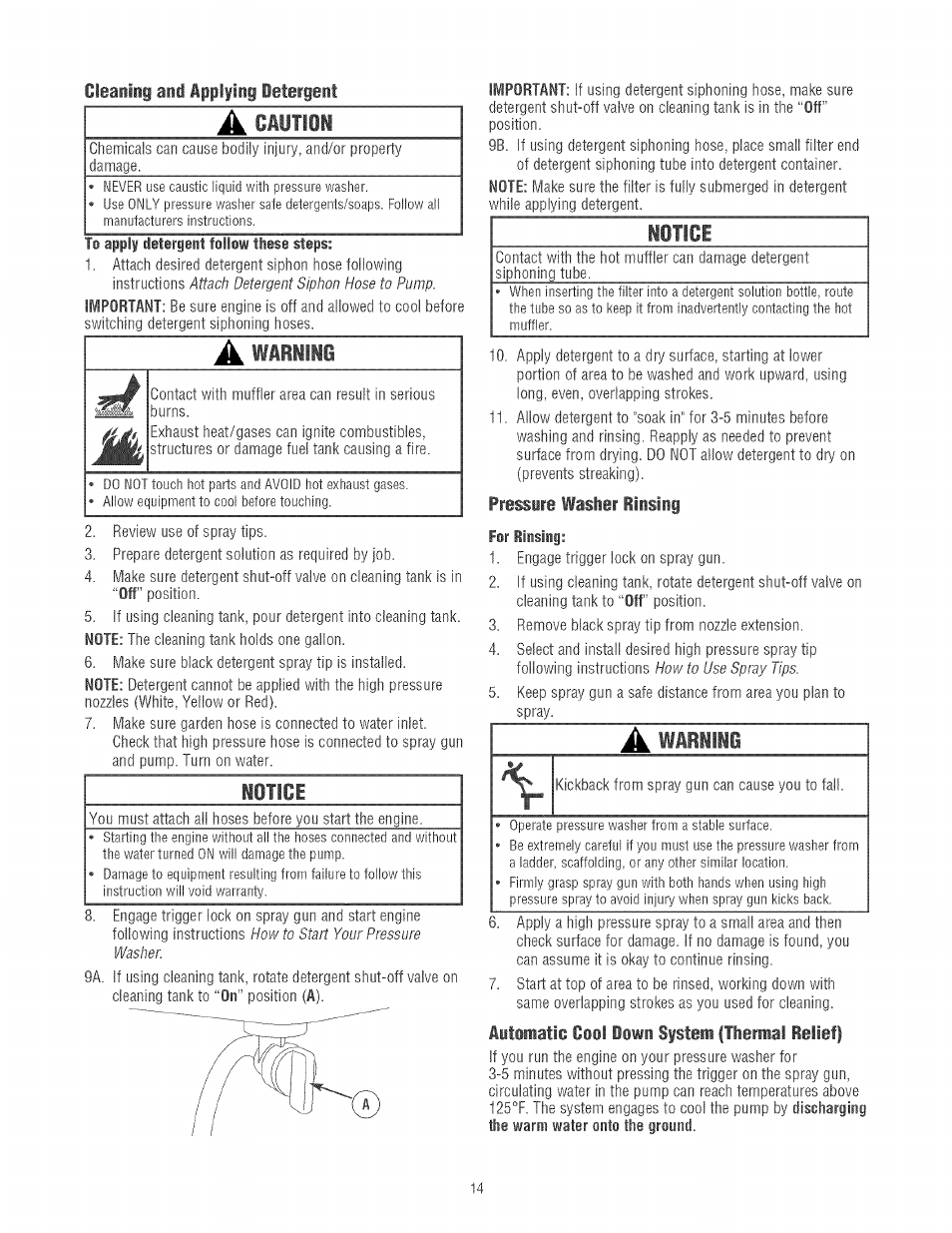 Automatie ciil down sptem ftlemal relief | Craftsman 580.752130 User Manual | Page 14 / 60