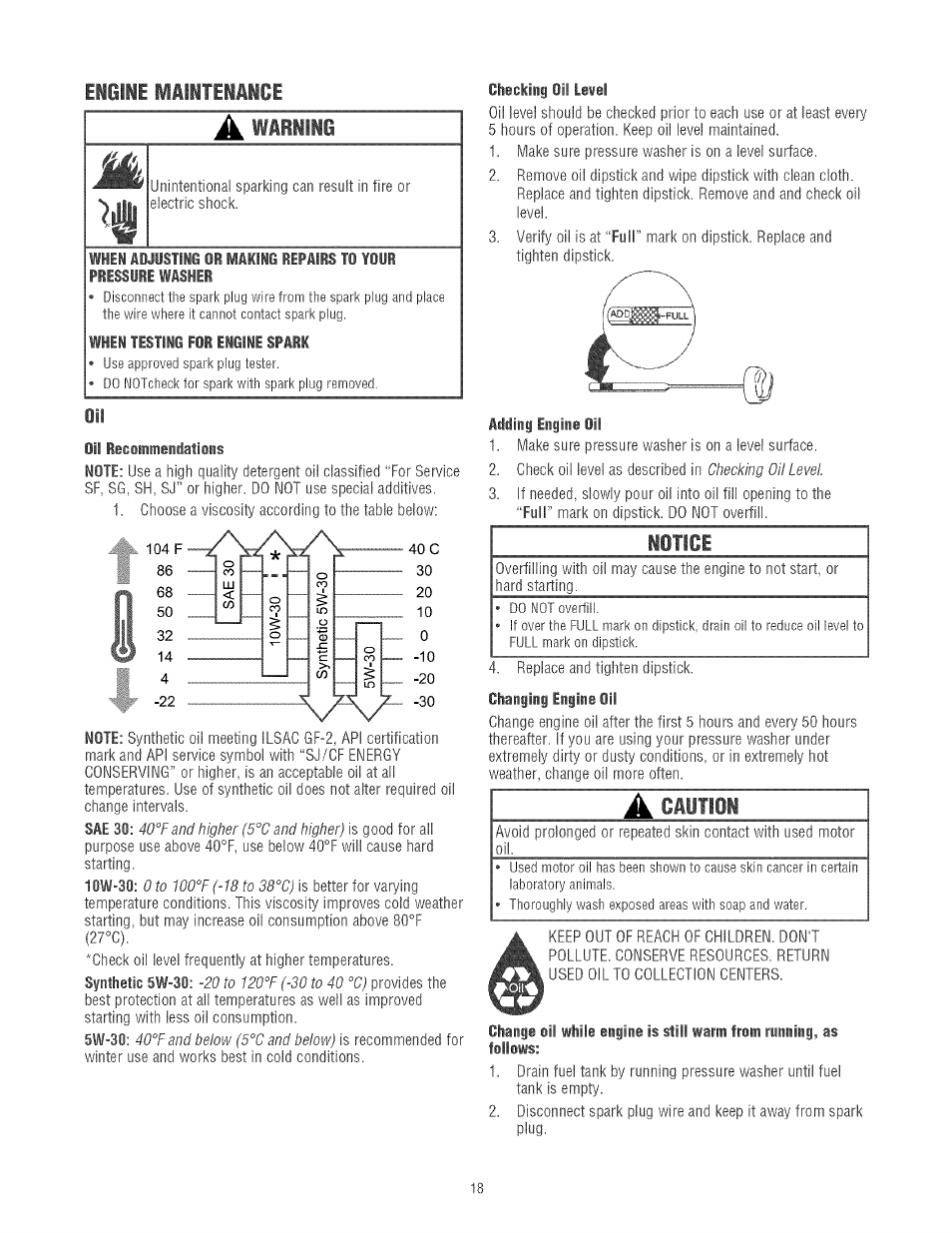 Eiglie maiiteiaice | Craftsman 580.752130 User Manual | Page 18 / 60