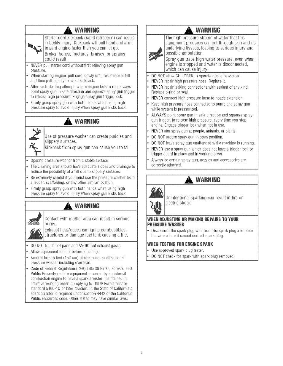 Warliie, A warilig | Craftsman 580.752130 User Manual | Page 4 / 60