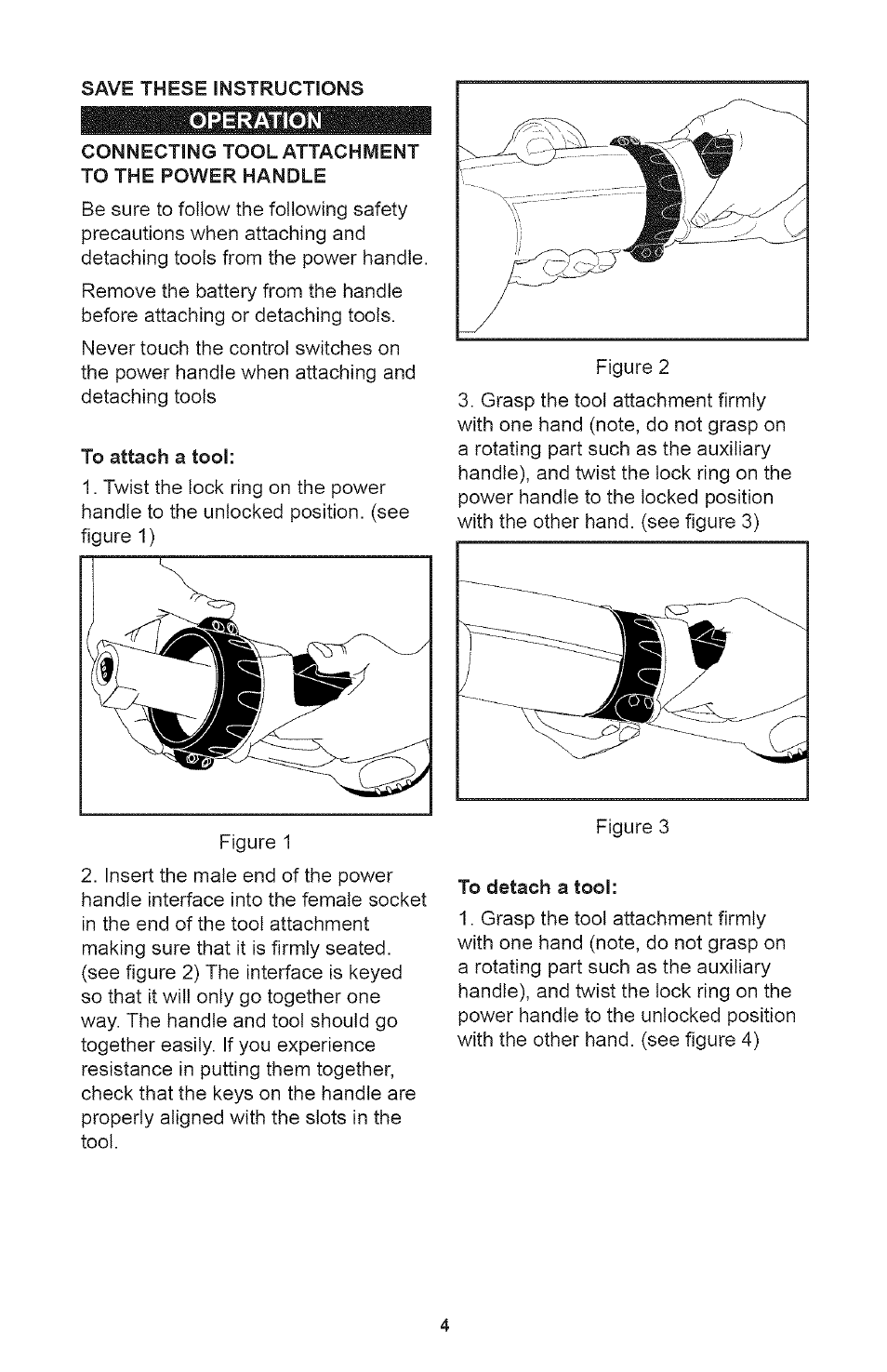Operation | Craftsman 700995 User Manual | Page 4 / 34
