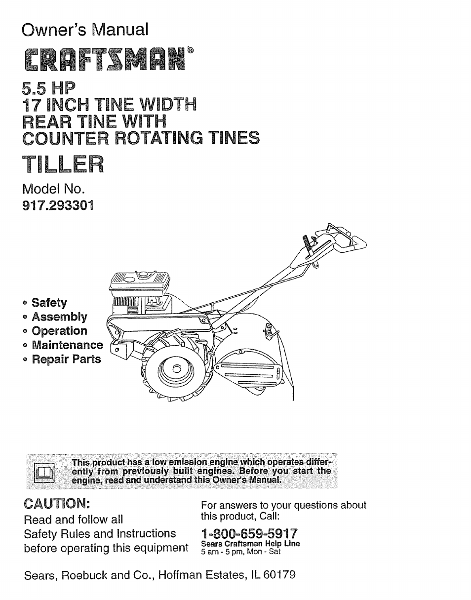 Craftsman 917.293301 User Manual | 36 pages