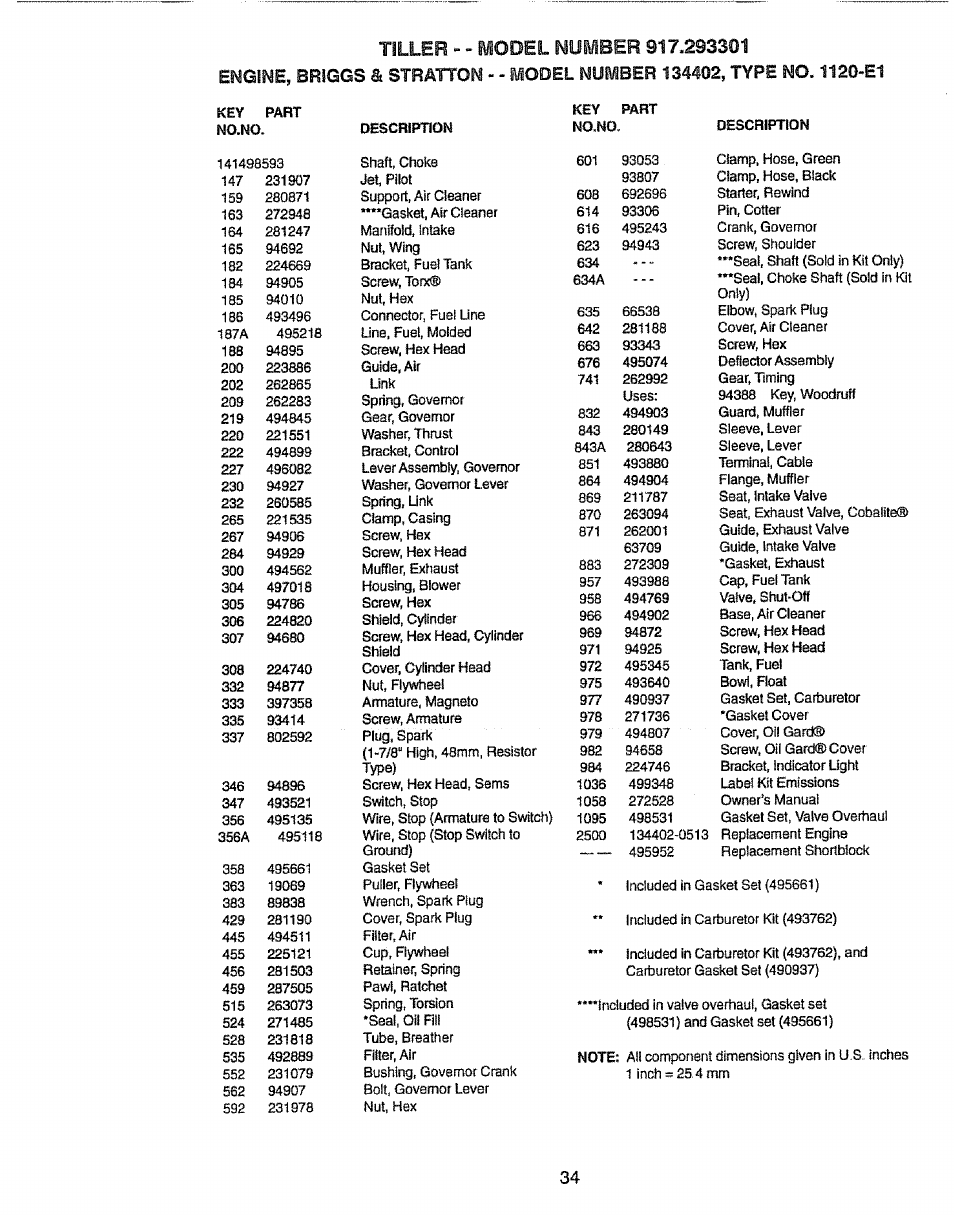 Craftsman 917.293301 User Manual | Page 34 / 36