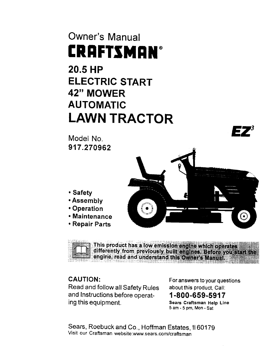 Craftsman 917.270962 User Manual | 60 pages