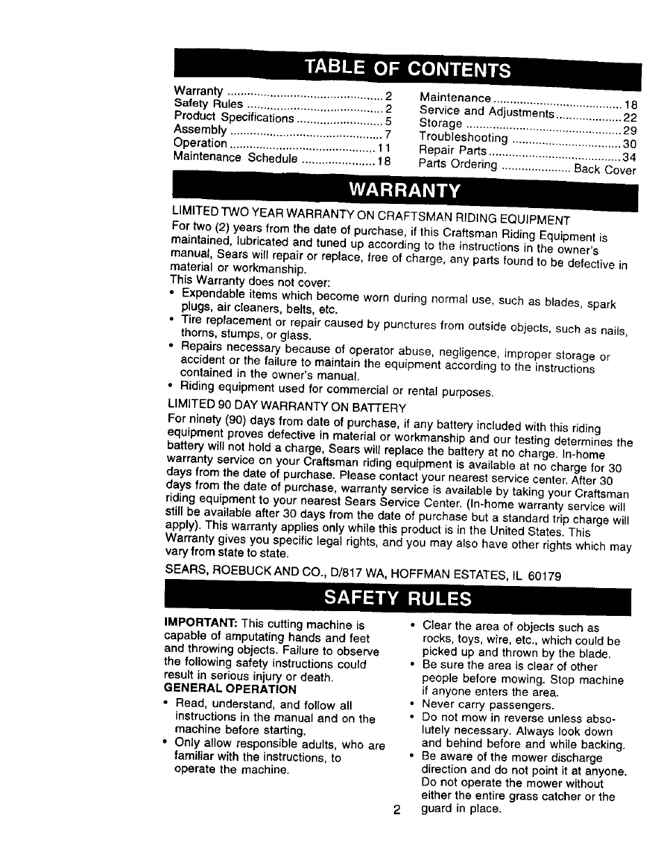 Craftsman 917.270962 User Manual | Page 2 / 60