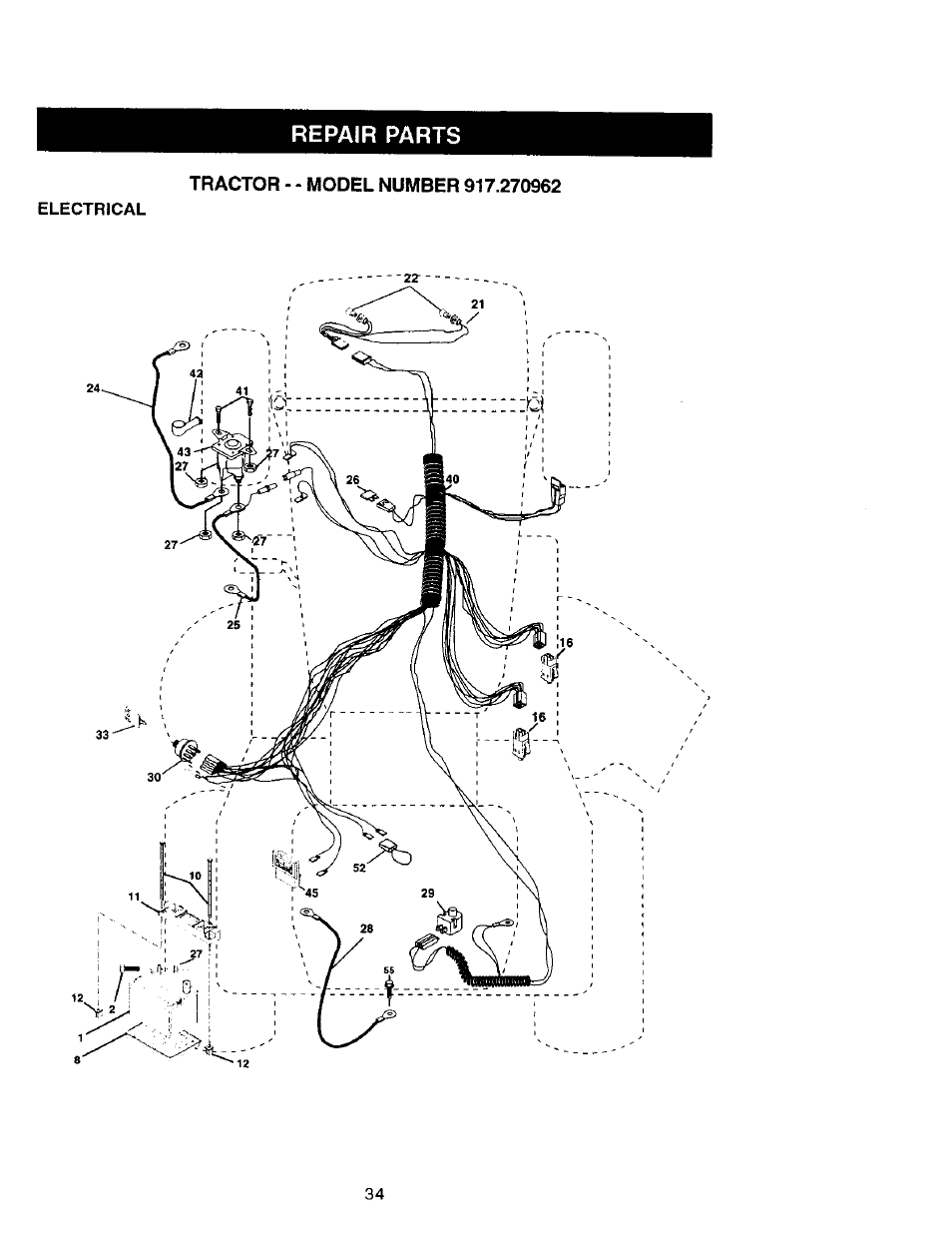 Repair parts | Craftsman 917.270962 User Manual | Page 34 / 60