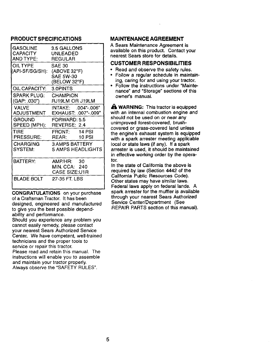Craftsman 917.270962 User Manual | Page 5 / 60