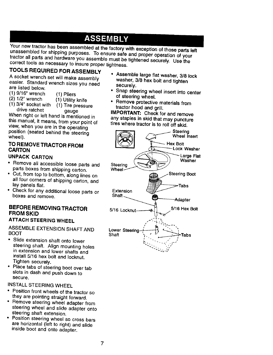 Assembly | Craftsman 917.270962 User Manual | Page 7 / 60