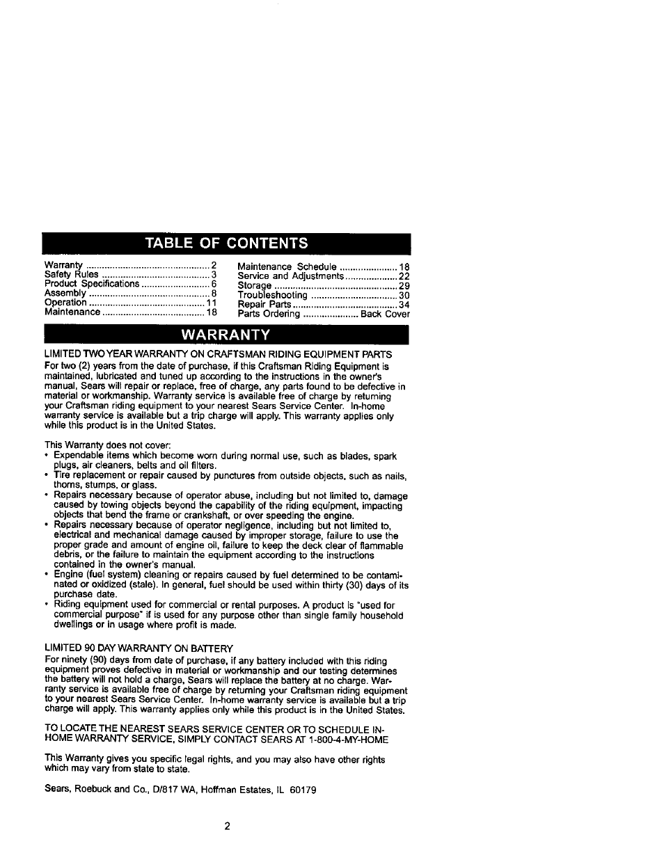 Craftsman 917.271742 User Manual | Page 2 / 60