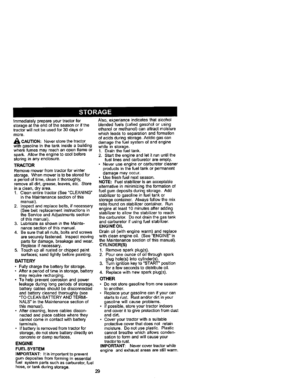 Storage | Craftsman 917.271742 User Manual | Page 29 / 60