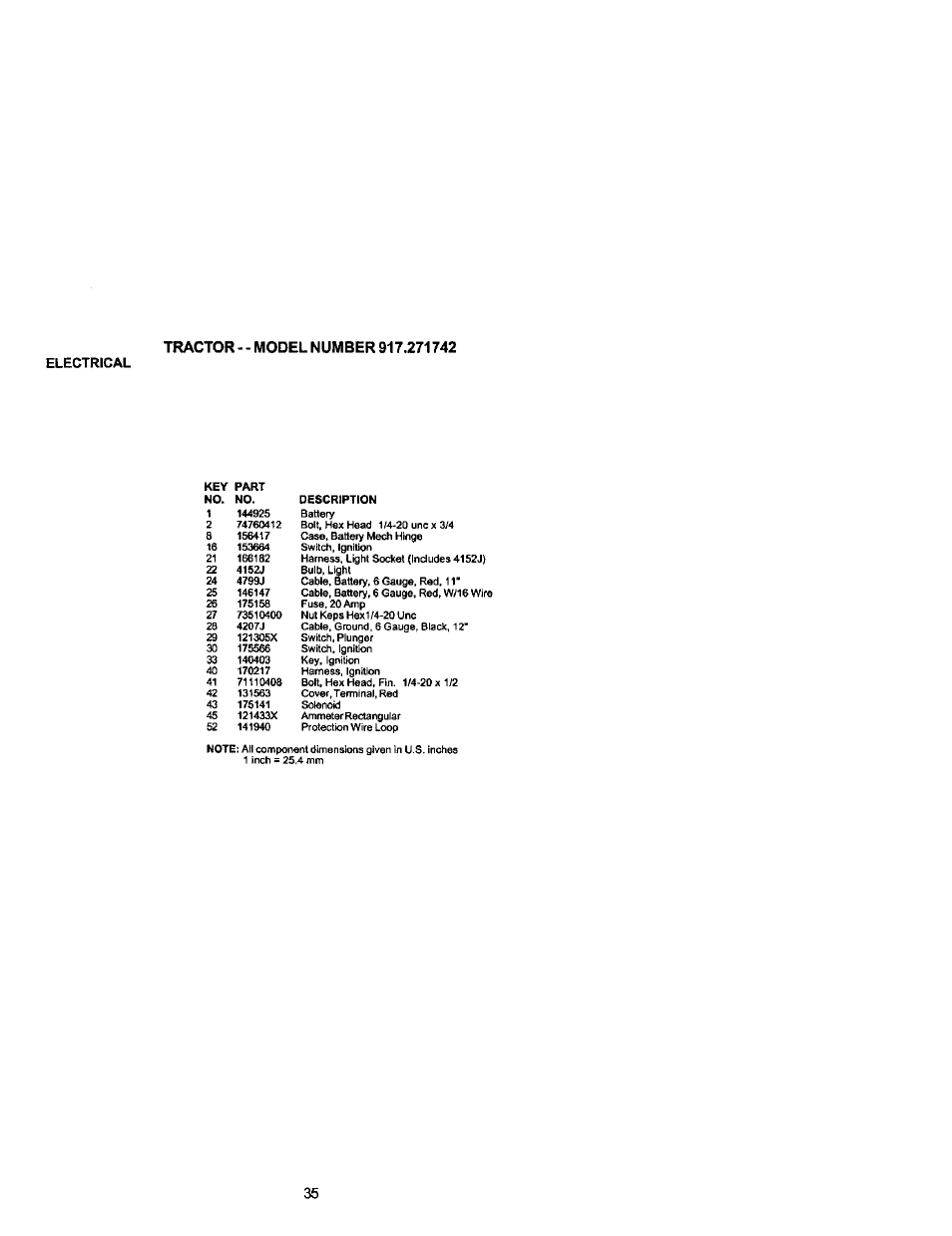 Electrical | Craftsman 917.271742 User Manual | Page 35 / 60