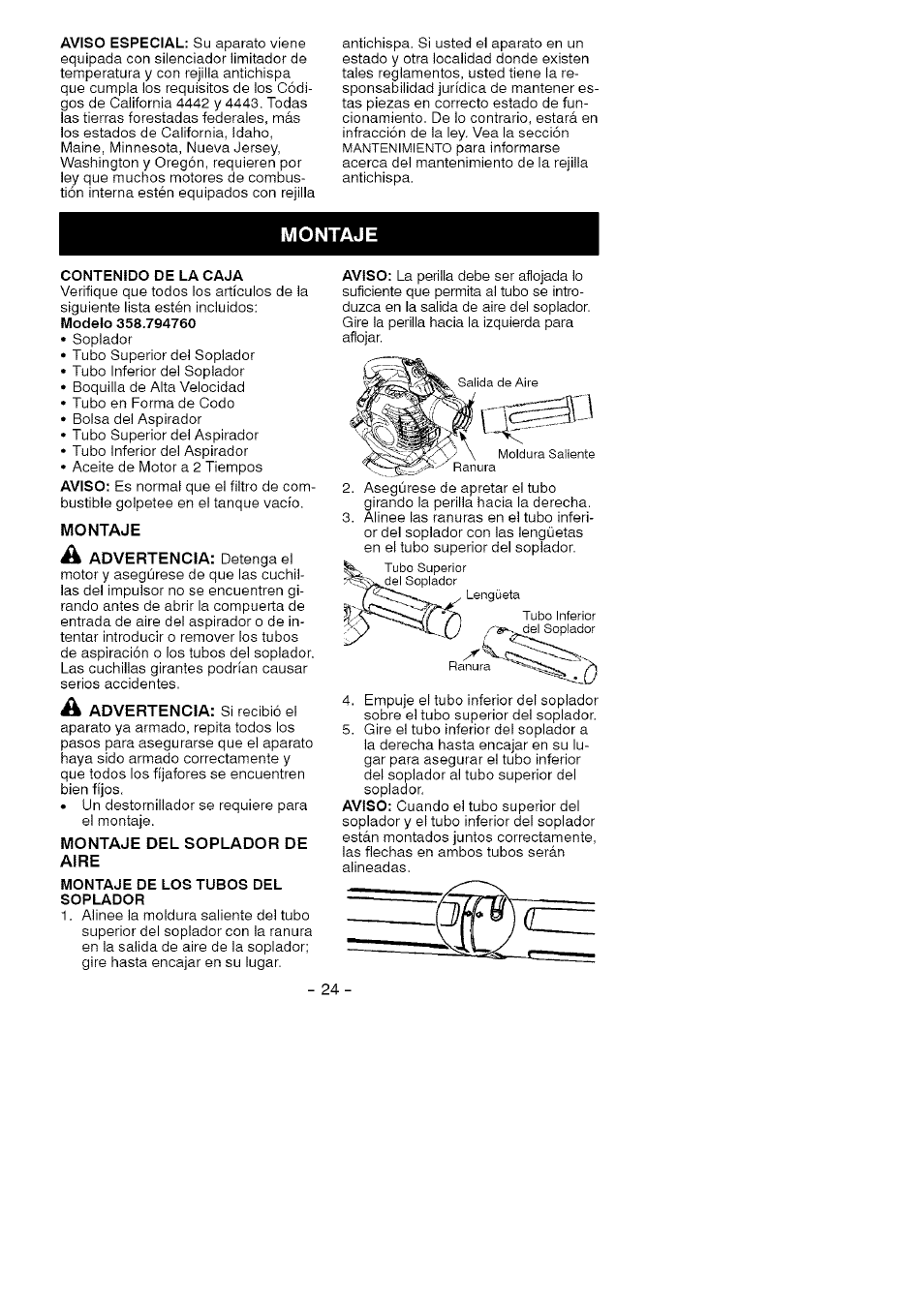 Craftsman 358.794760 User Manual | Page 21 / 37