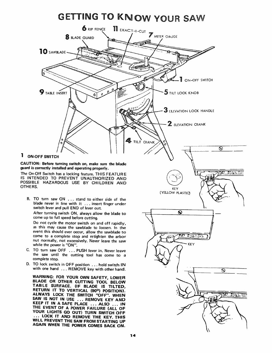 Gettiisig to kmow your | Craftsman 113.24181 User Manual | Page 14 / 40