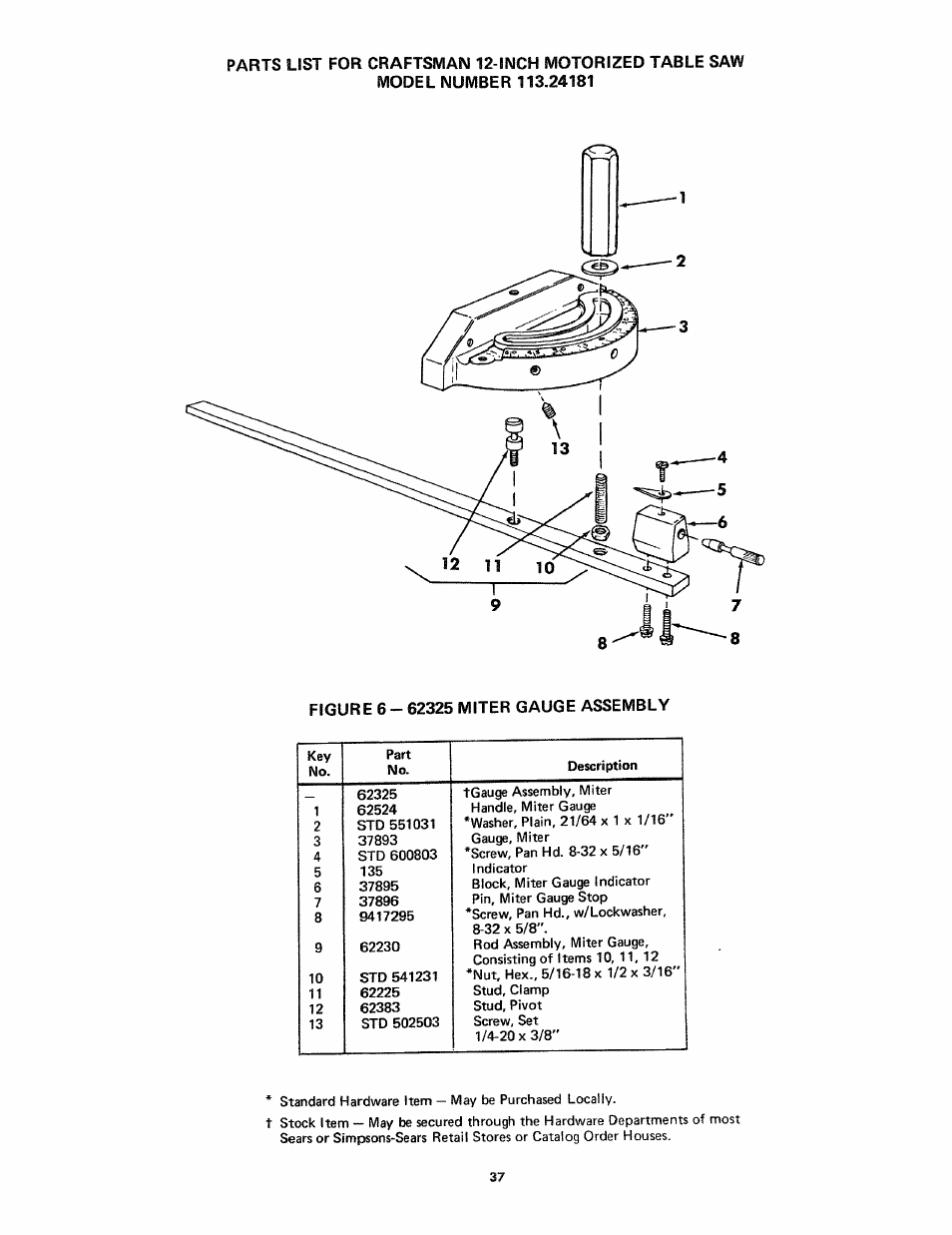 Craftsman 113.24181 User Manual | Page 37 / 40