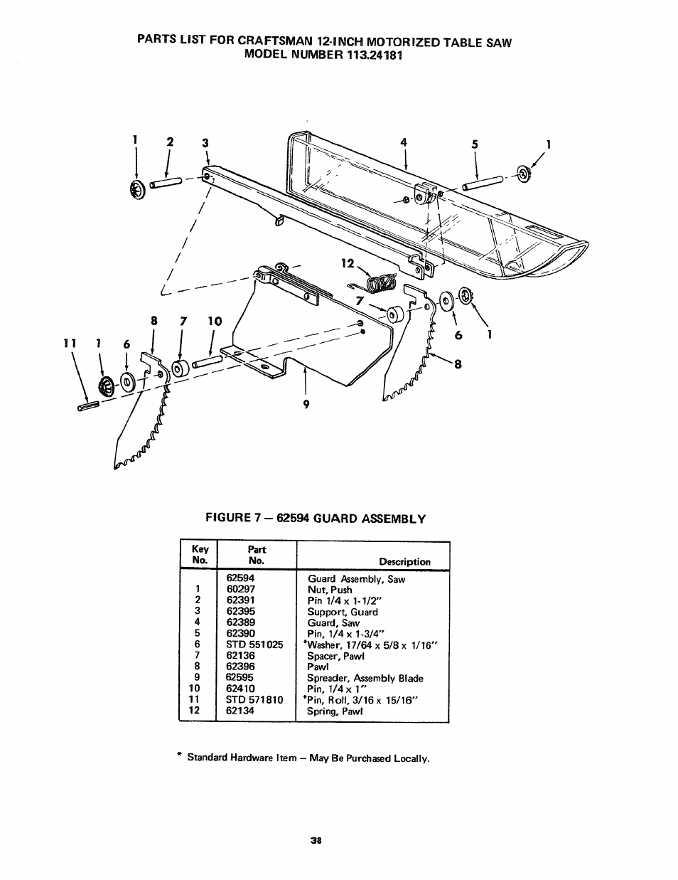 Craftsman 113.24181 User Manual | Page 38 / 40