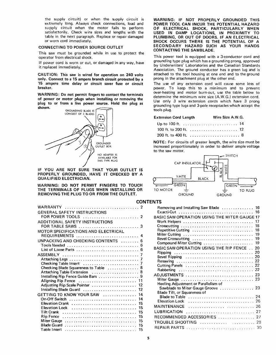 Craftsman 113.24181 User Manual | Page 5 / 40