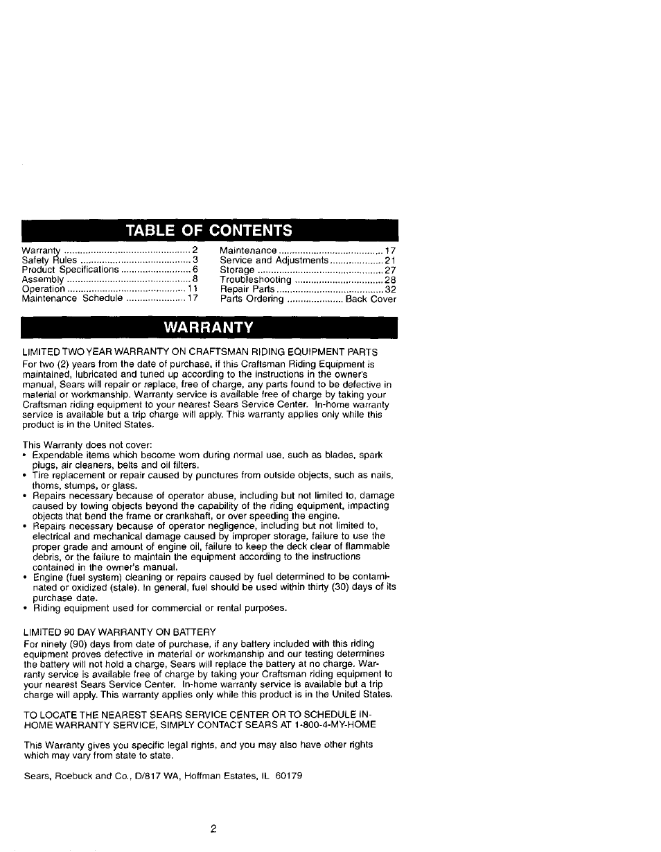 Craftsman 917.272070 User Manual | Page 2 / 60