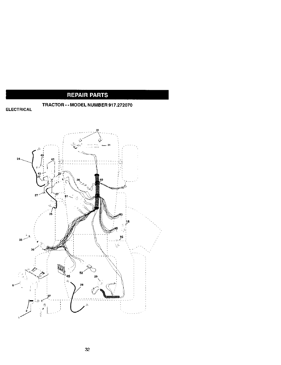 Repair parts | Craftsman 917.272070 User Manual | Page 32 / 60