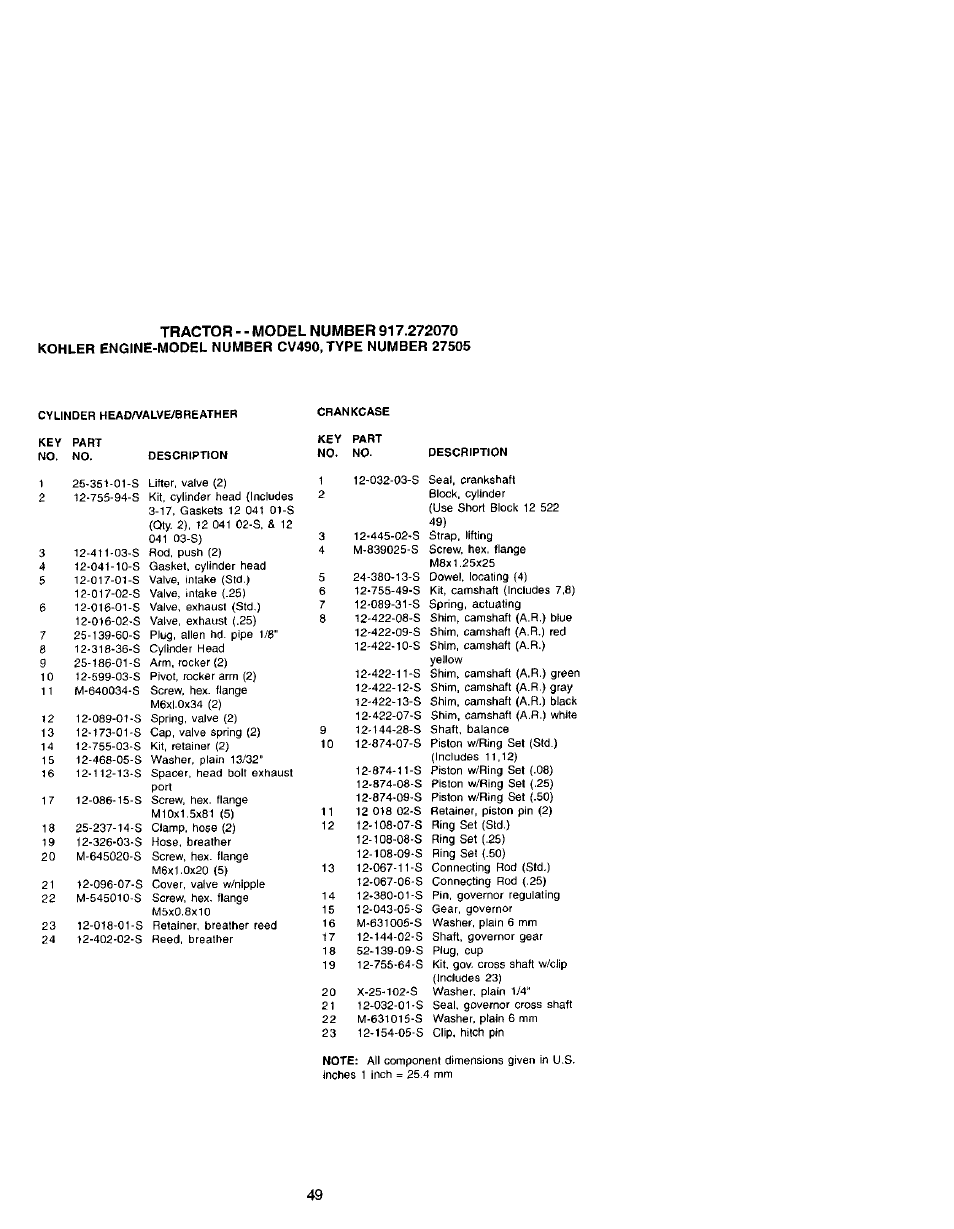 Craftsman 917.272070 User Manual | Page 49 / 60