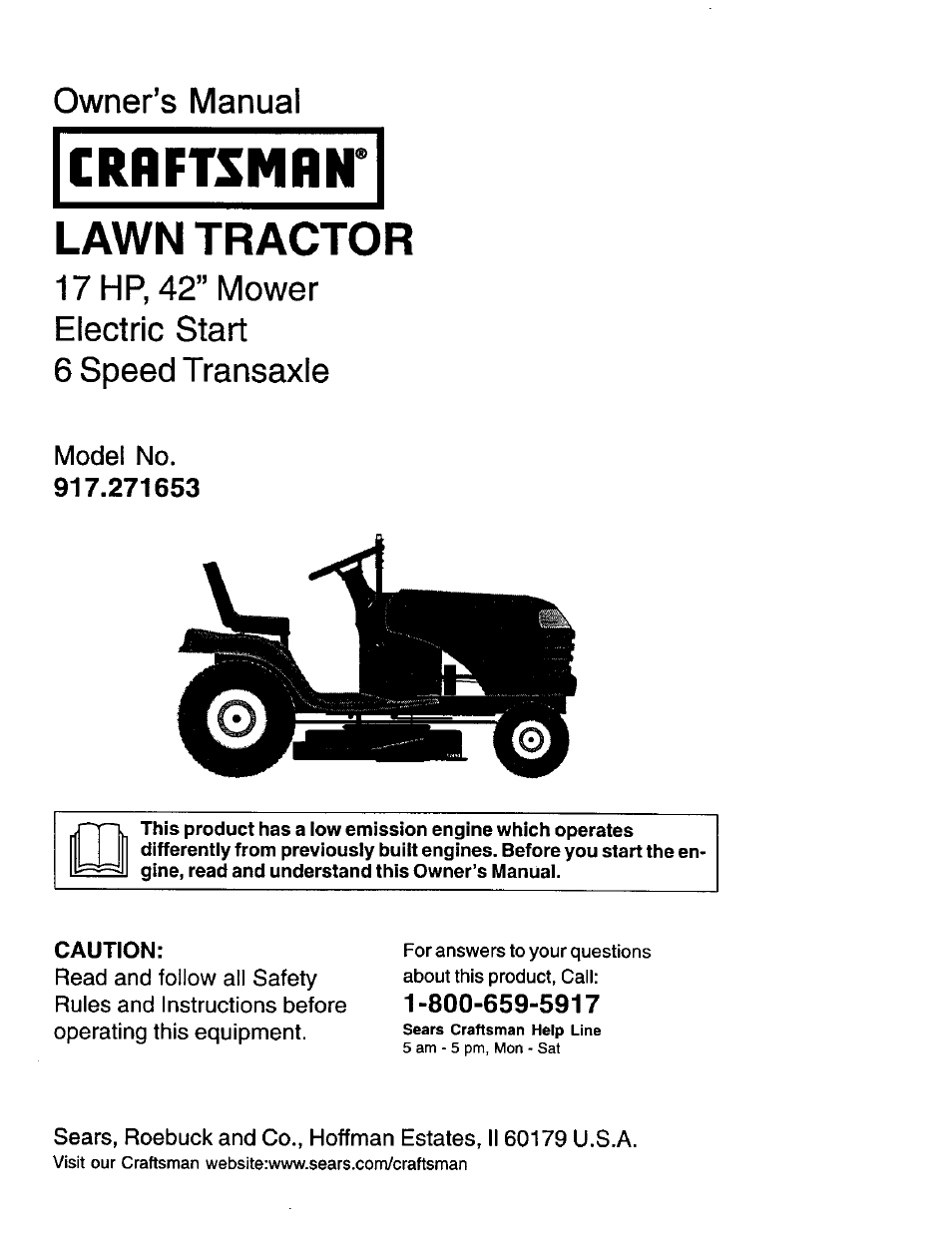 Craftsman 917.271653 User Manual | 56 pages