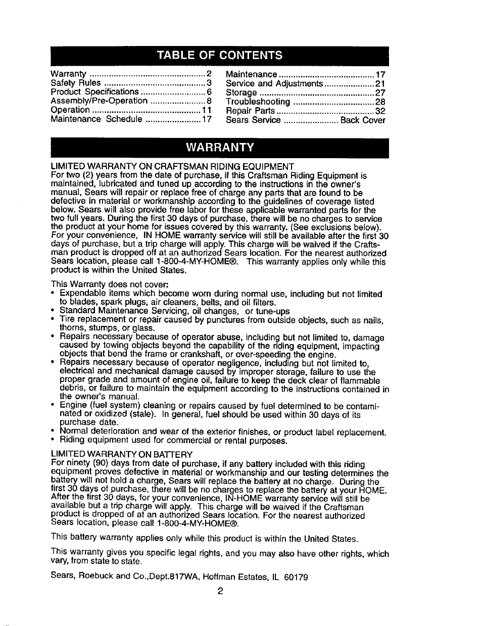 Craftsman 917.271653 User Manual | Page 2 / 56