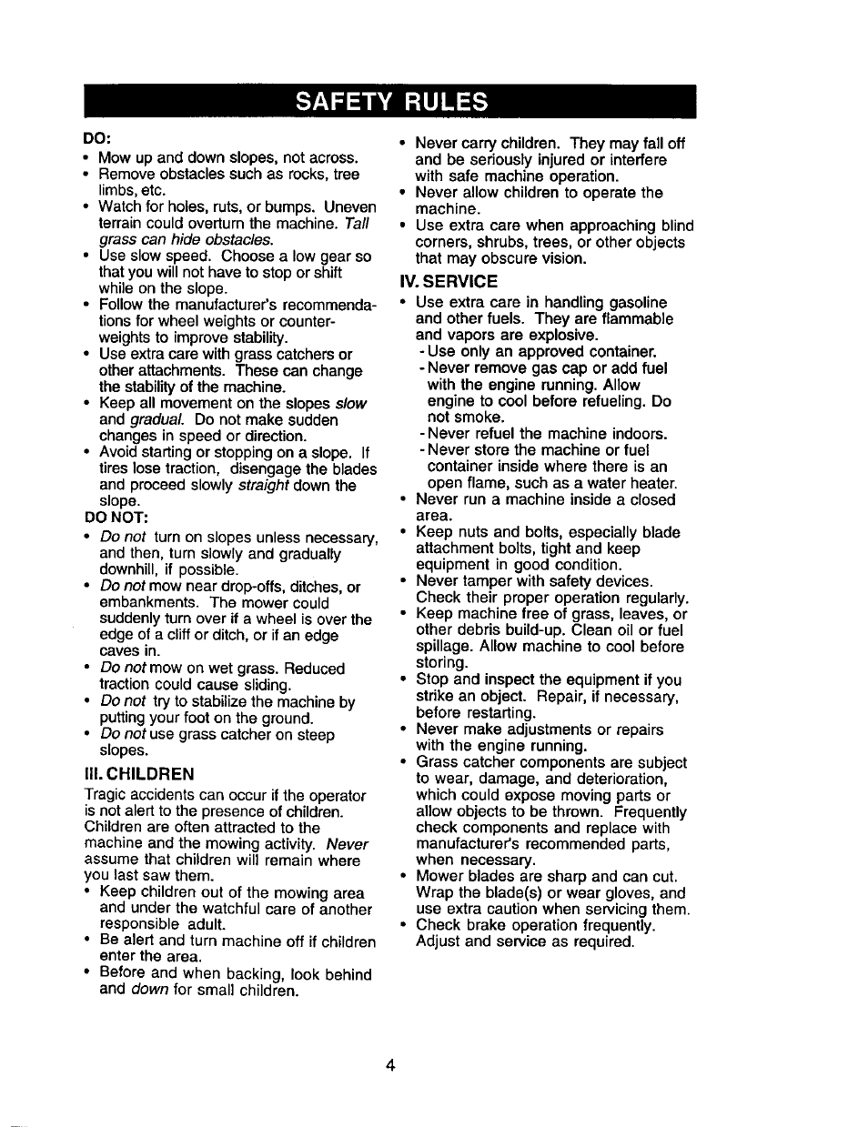 Safety rules | Craftsman 917.271653 User Manual | Page 4 / 56