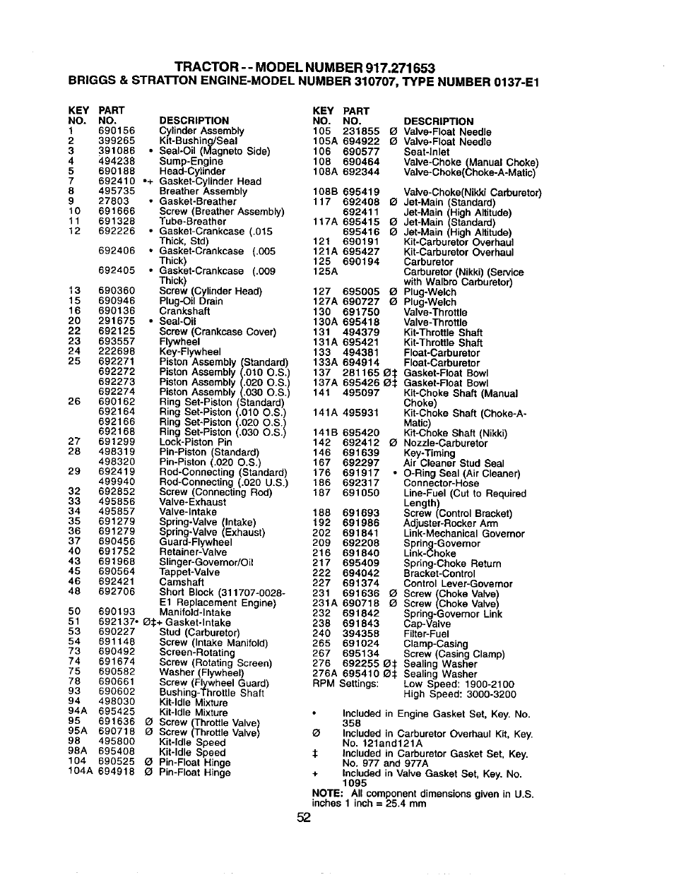 Craftsman 917.271653 User Manual | Page 52 / 56