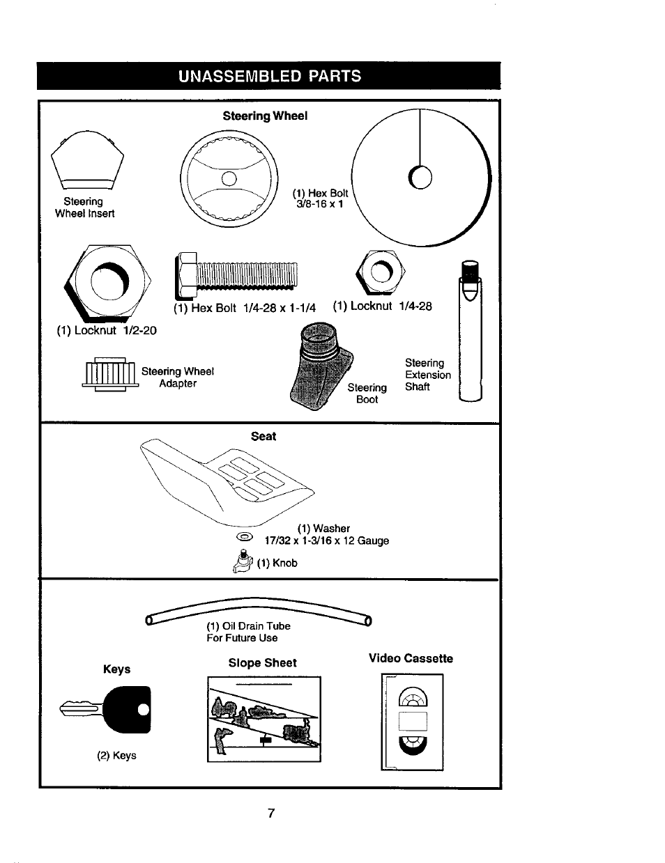Unassembled parts | Craftsman 917.271653 User Manual | Page 7 / 56