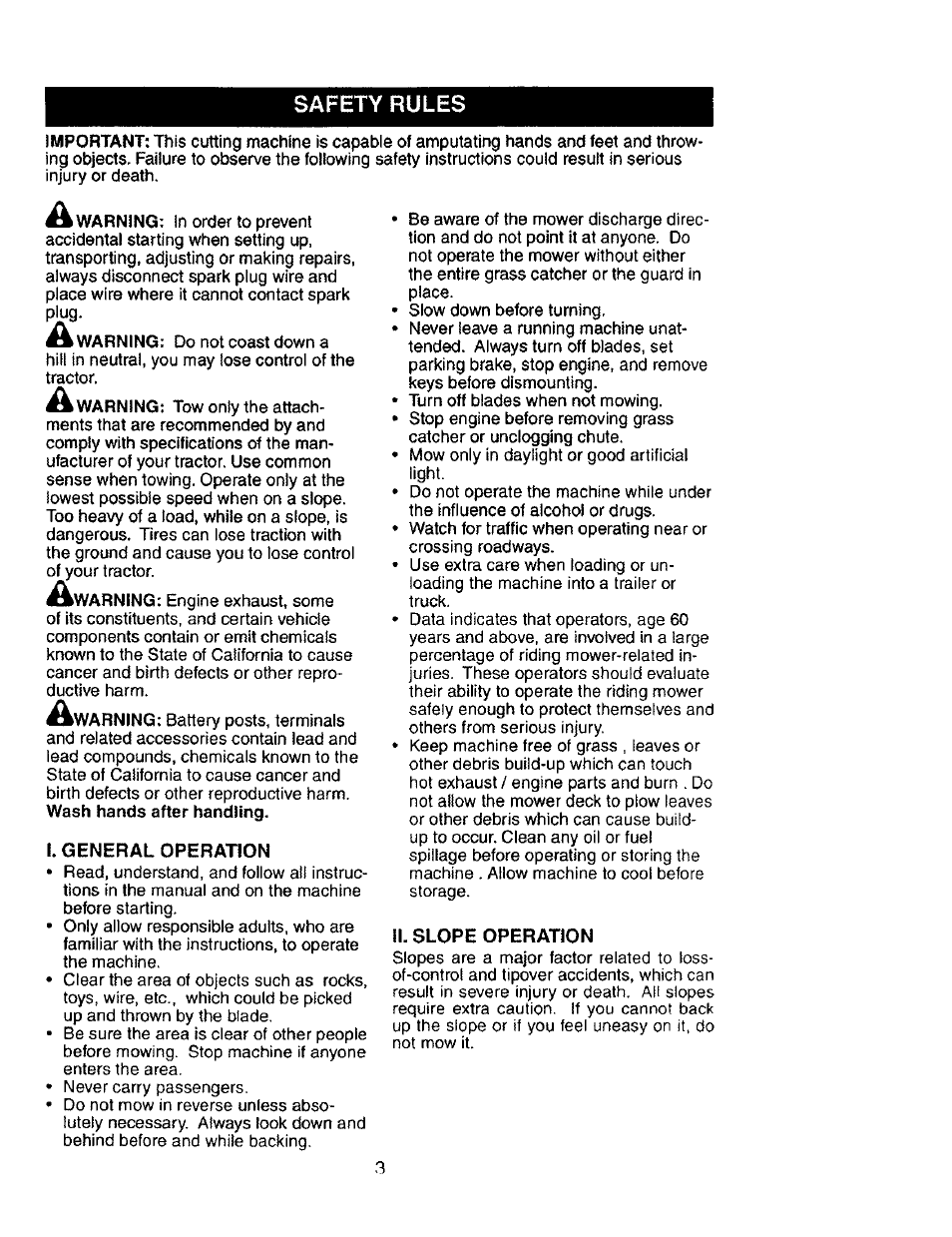 Safety rules | Craftsman 917.276030 User Manual | Page 3 / 64