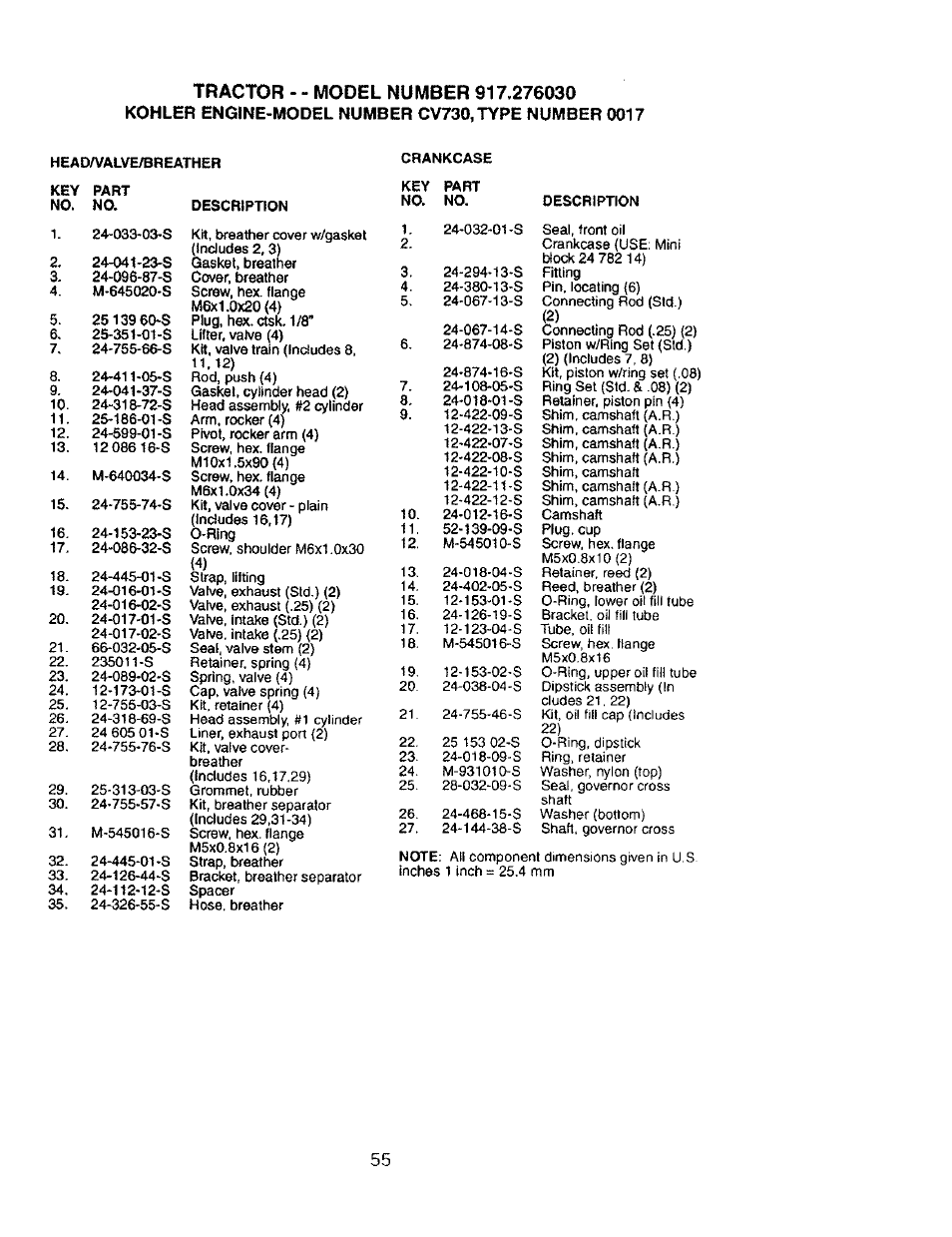 Craftsman 917.276030 User Manual | Page 55 / 64