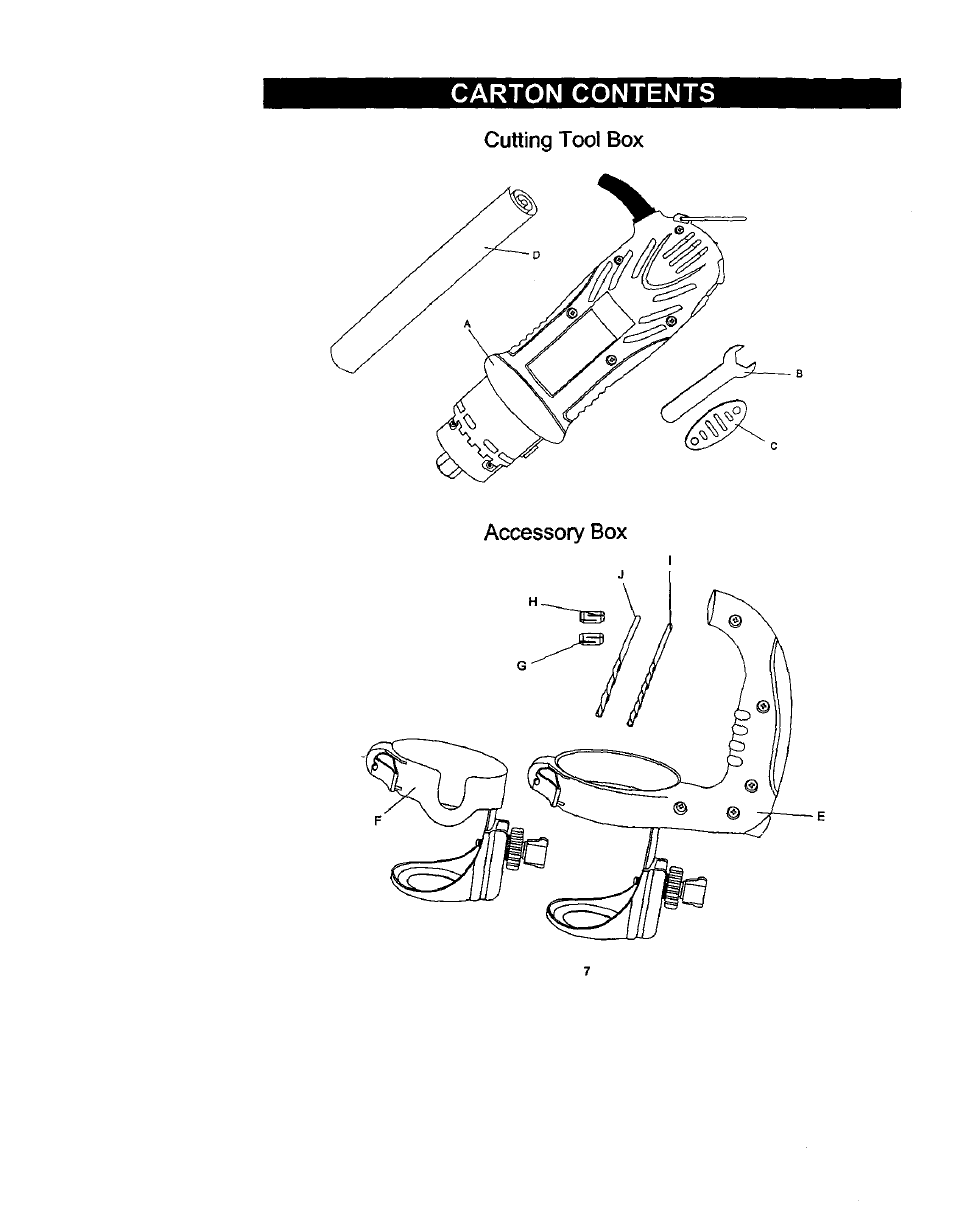 Carton contents | Craftsman 183.172530 User Manual | Page 7 / 18