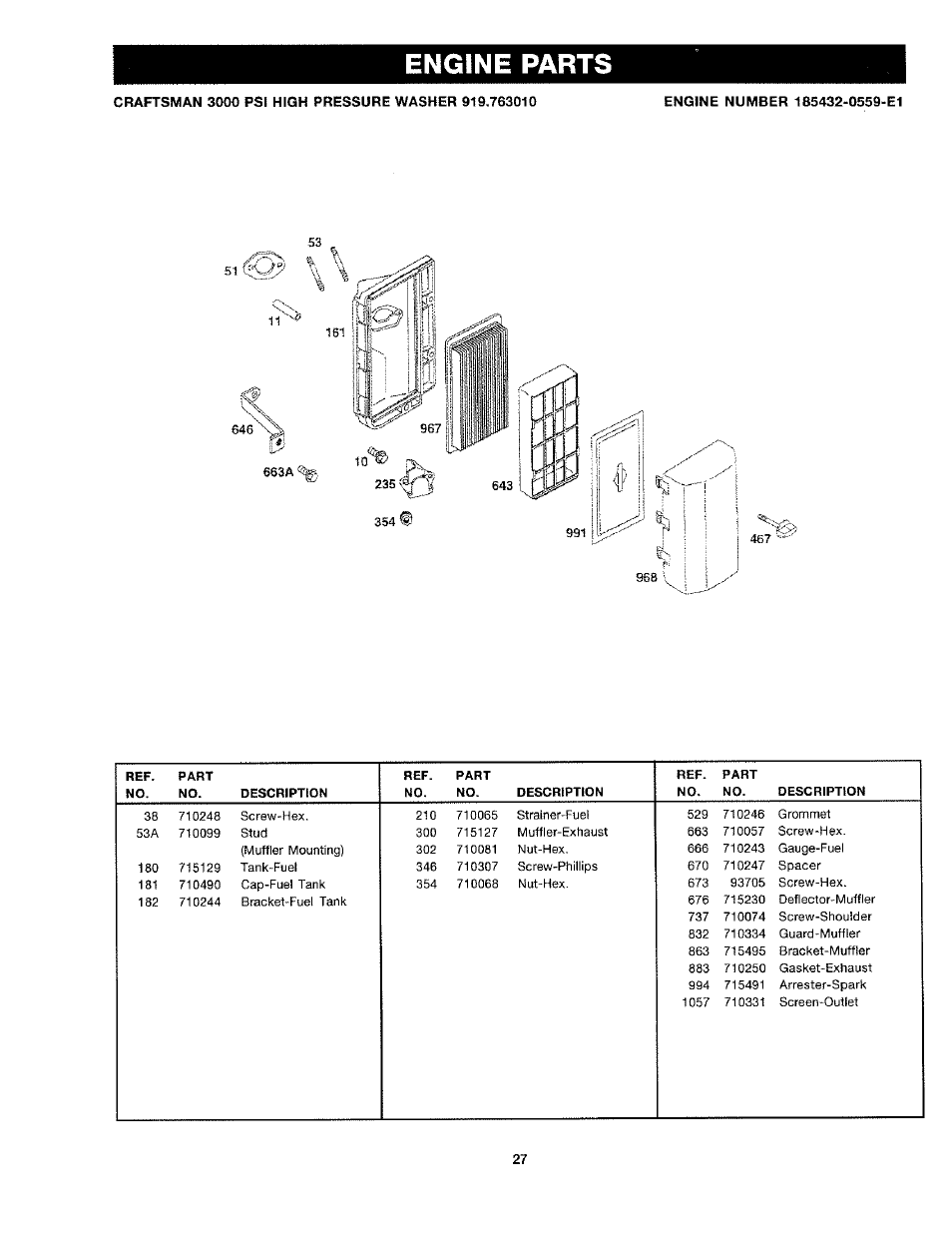 Engine parts, Hi i | Craftsman 919.763010 User Manual | Page 27 / 56