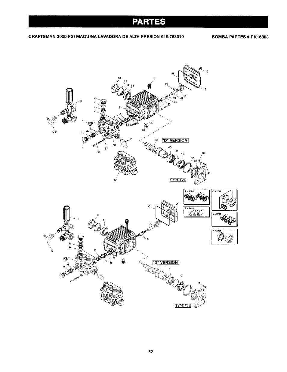 Partes | Craftsman 919.763010 User Manual | Page 53 / 56