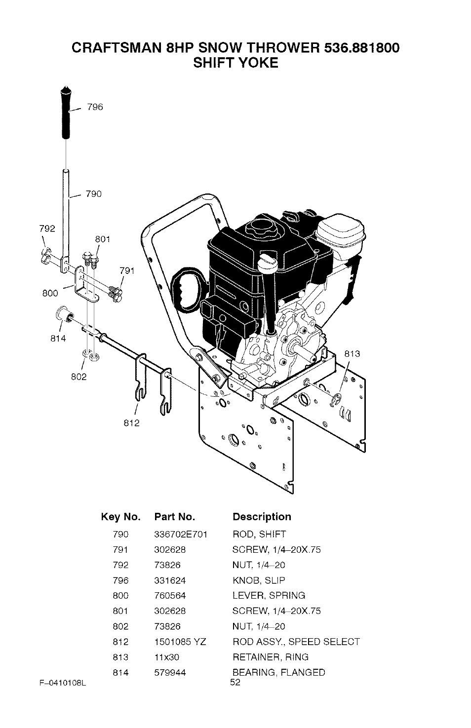 Craftsman 536.881800 User Manual | Page 52 / 100