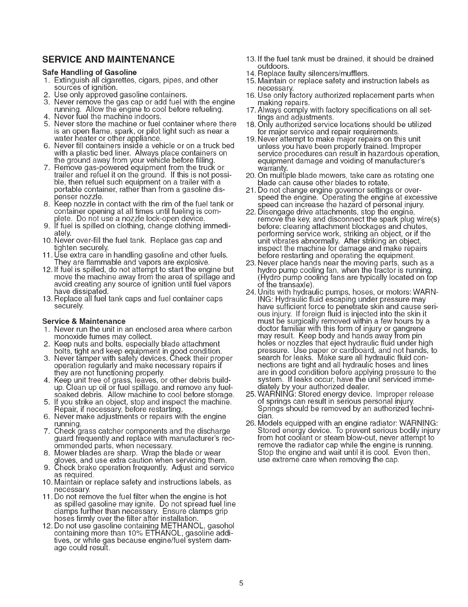 Craftsman 107.27768 User Manual | Page 5 / 98