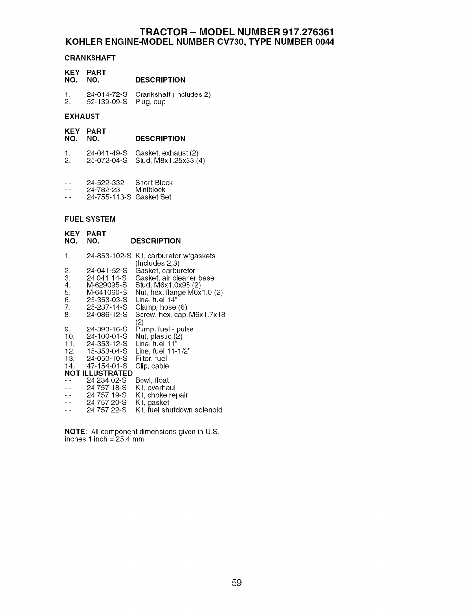 Craftsman 917.276361 User Manual | Page 59 / 64