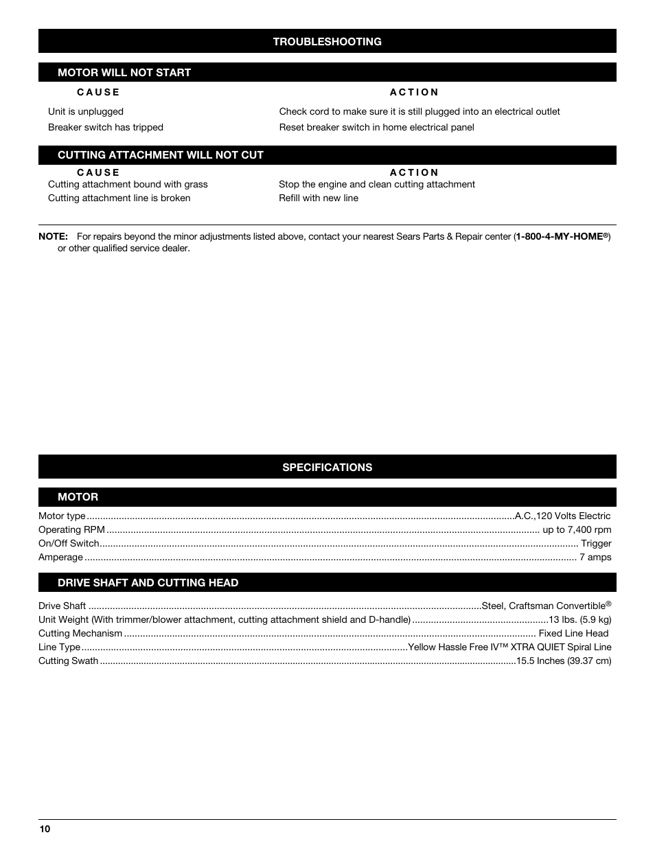 Craftsman 316.7454 User Manual | Page 10 / 24