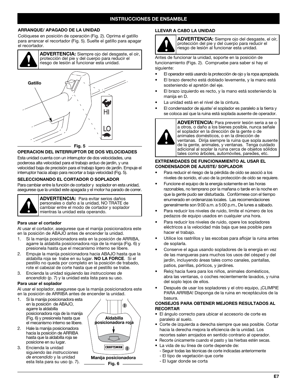 Craftsman 316.7454 User Manual | Page 19 / 24