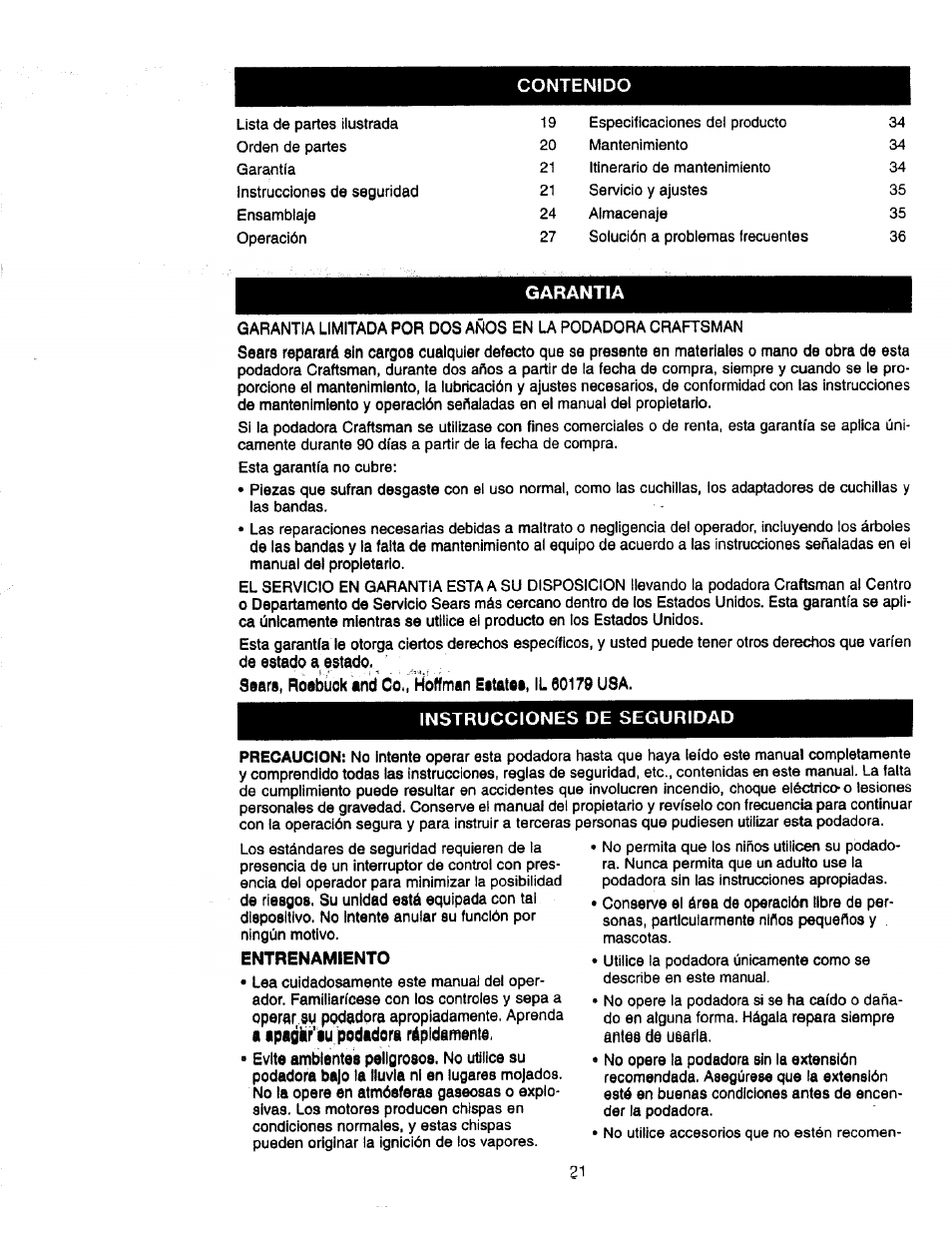 Craftsman 900.370520 User Manual | Page 21 / 40