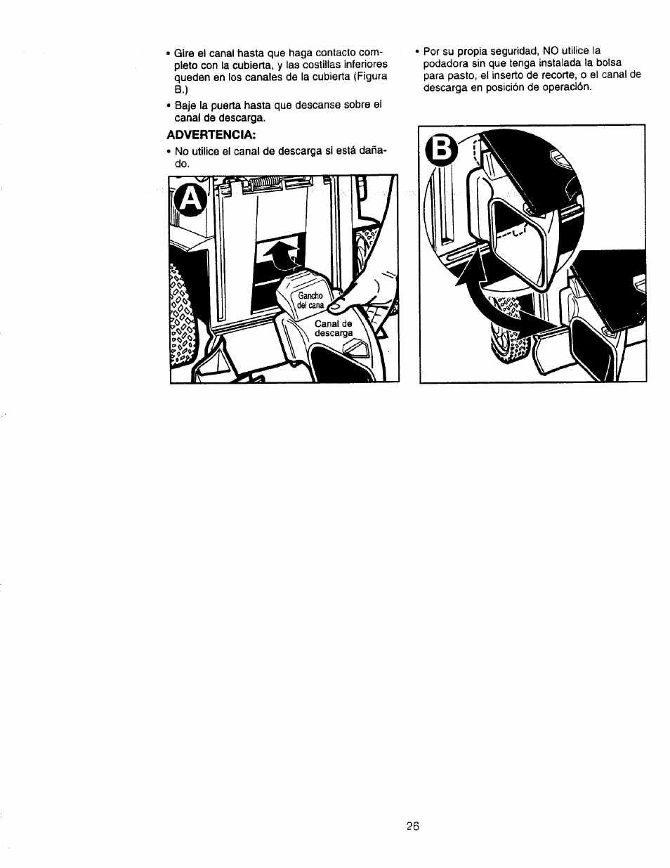 Advertencia | Craftsman 900.370520 User Manual | Page 26 / 40