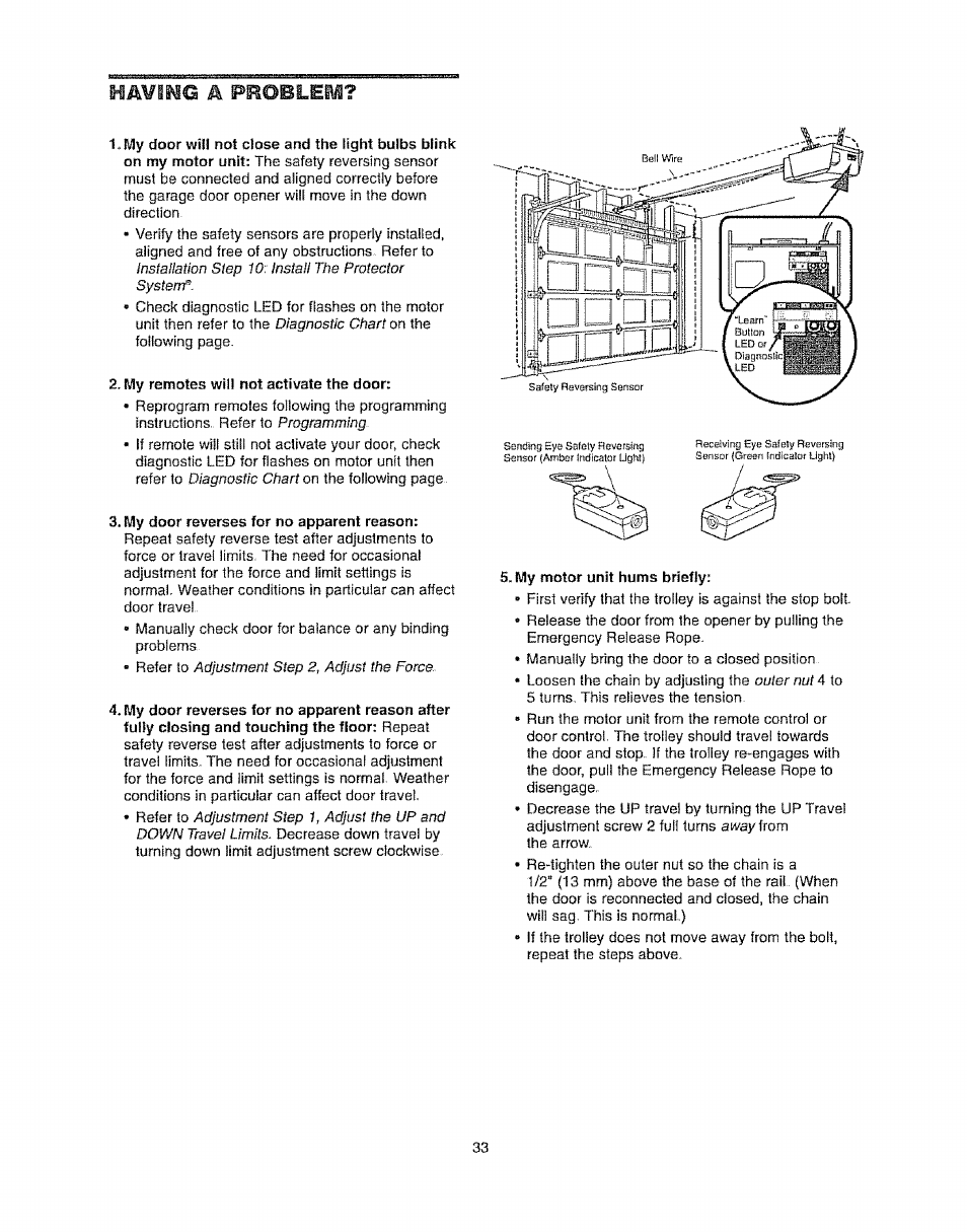 Mamiub a problem, Problem | Craftsman 139.53920D User Manual | Page 33 / 76