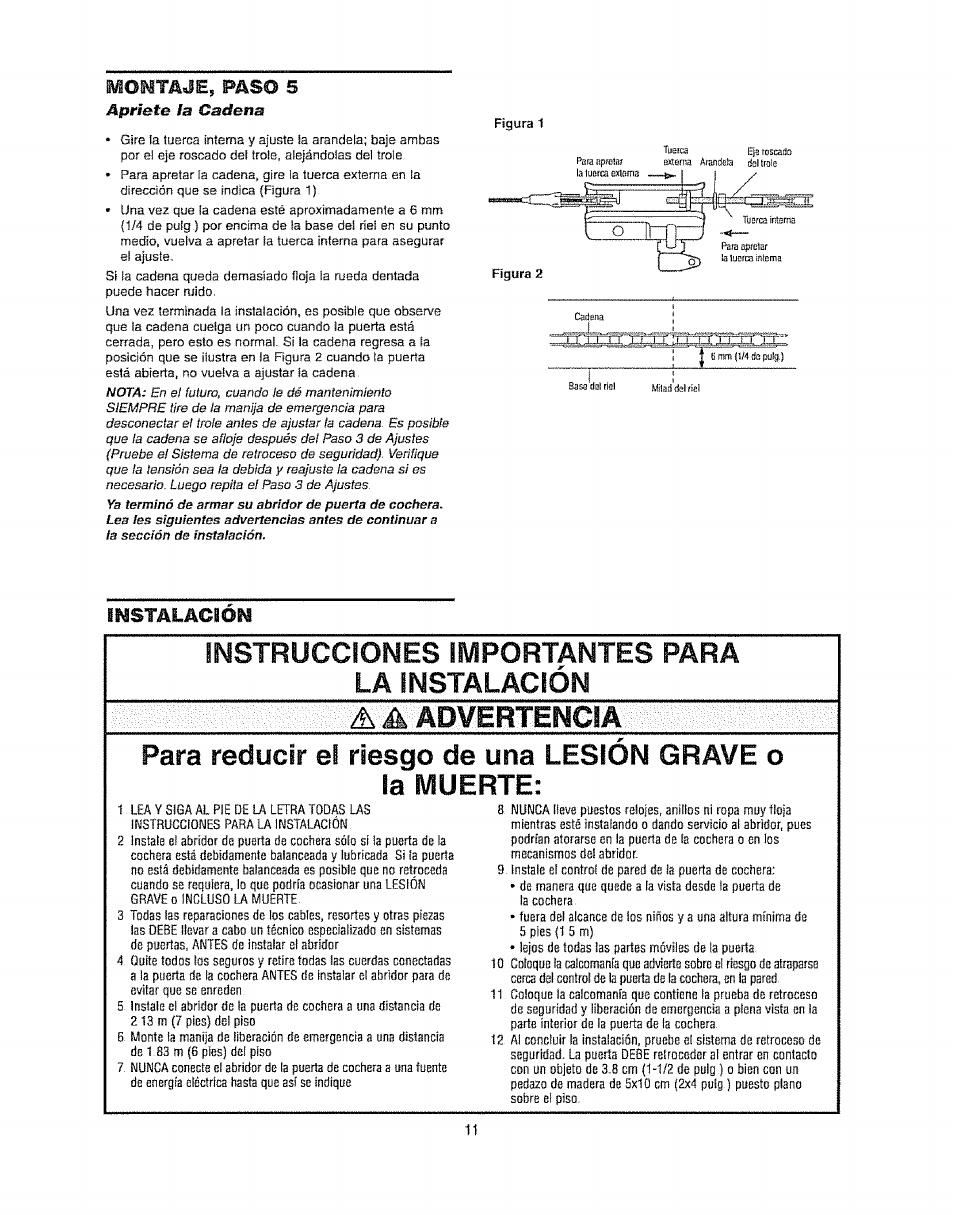 Mommje, paso 5, Apríatb íb cadena | Craftsman 139.53920D User Manual | Page 49 / 76