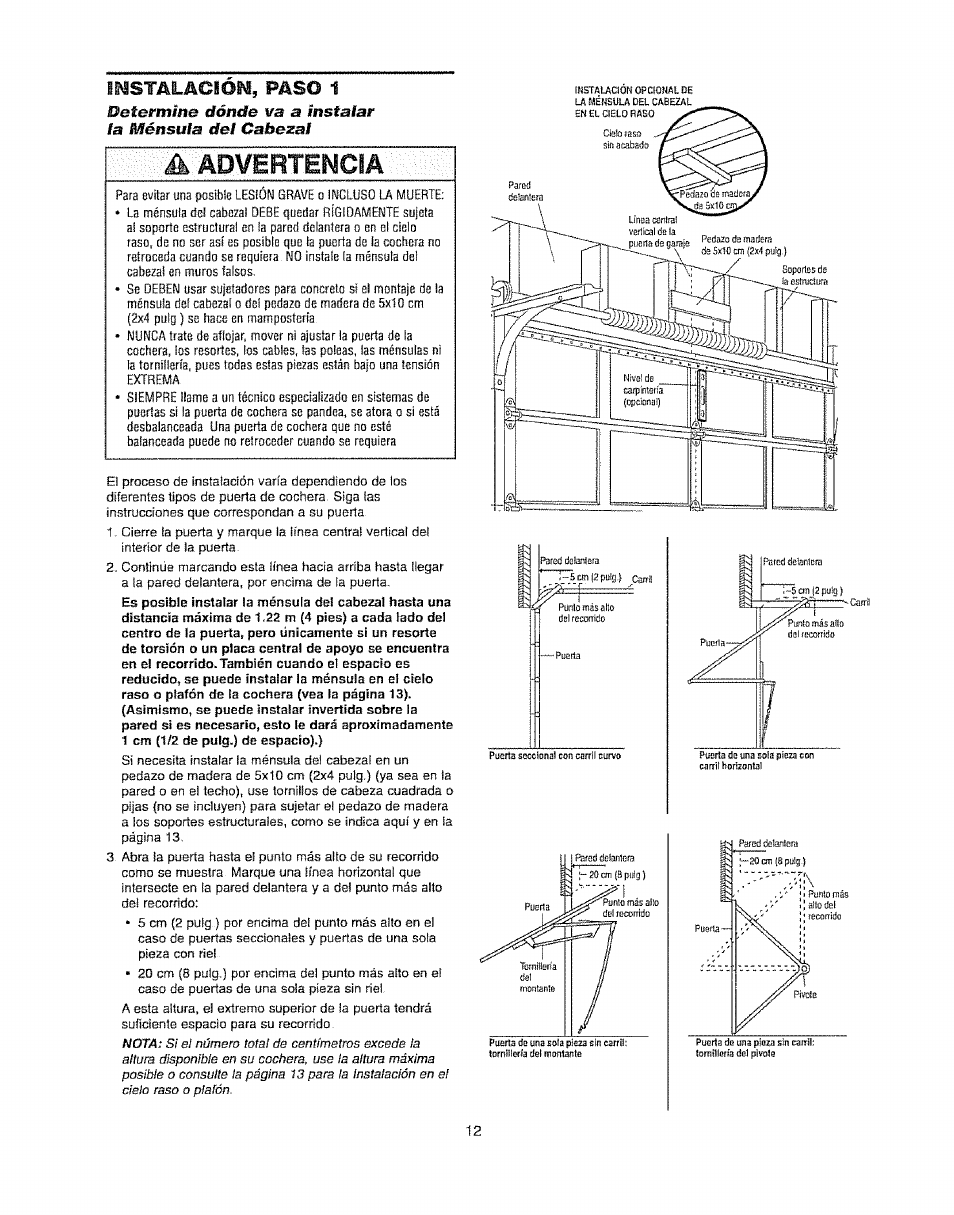 Li^sml^cioï«, pâso 1, Aadvebtëncia | Craftsman 139.53920D User Manual | Page 50 / 76