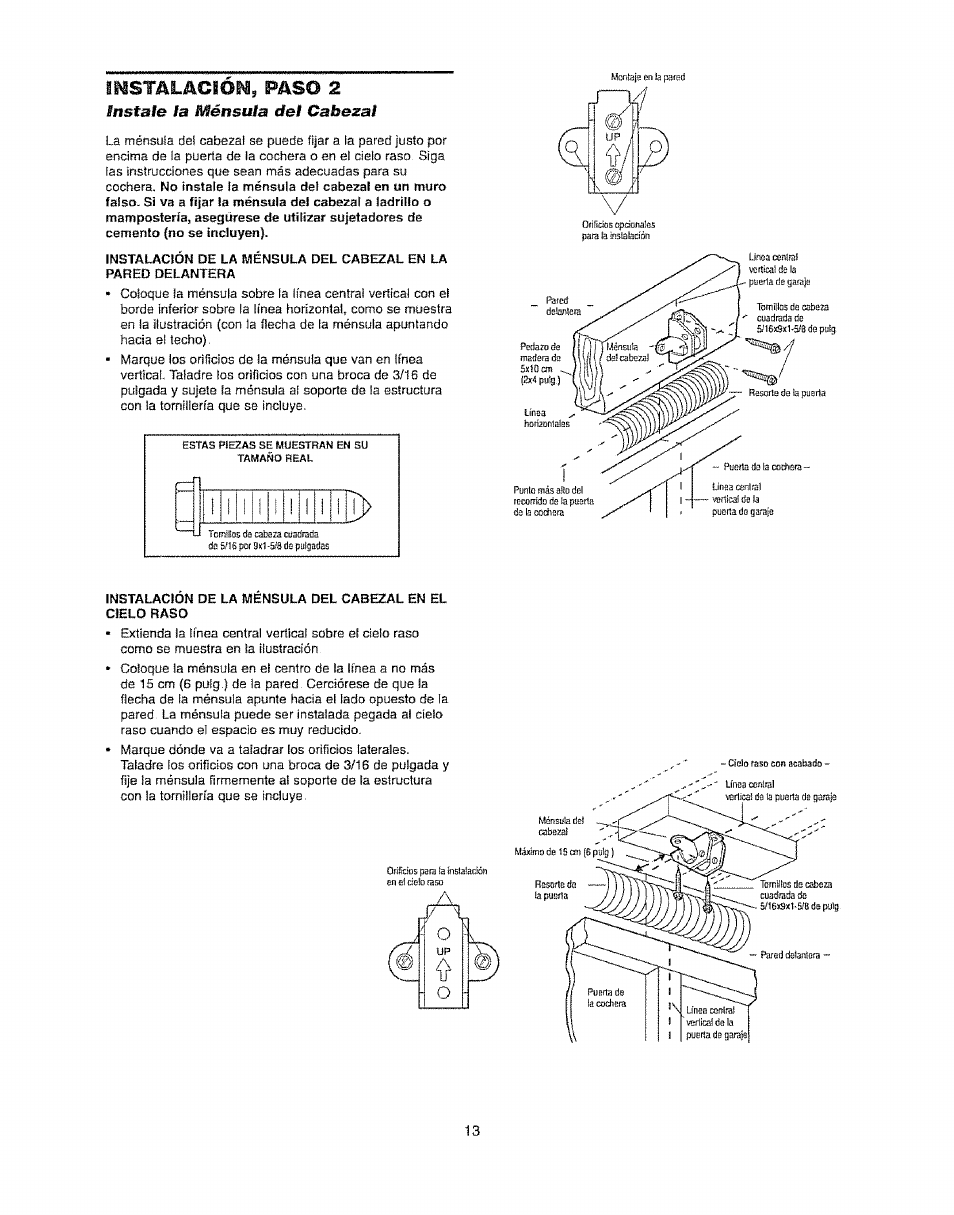 Msralmmm, Instale la ménsula del cabezal | Craftsman 139.53920D User Manual | Page 51 / 76