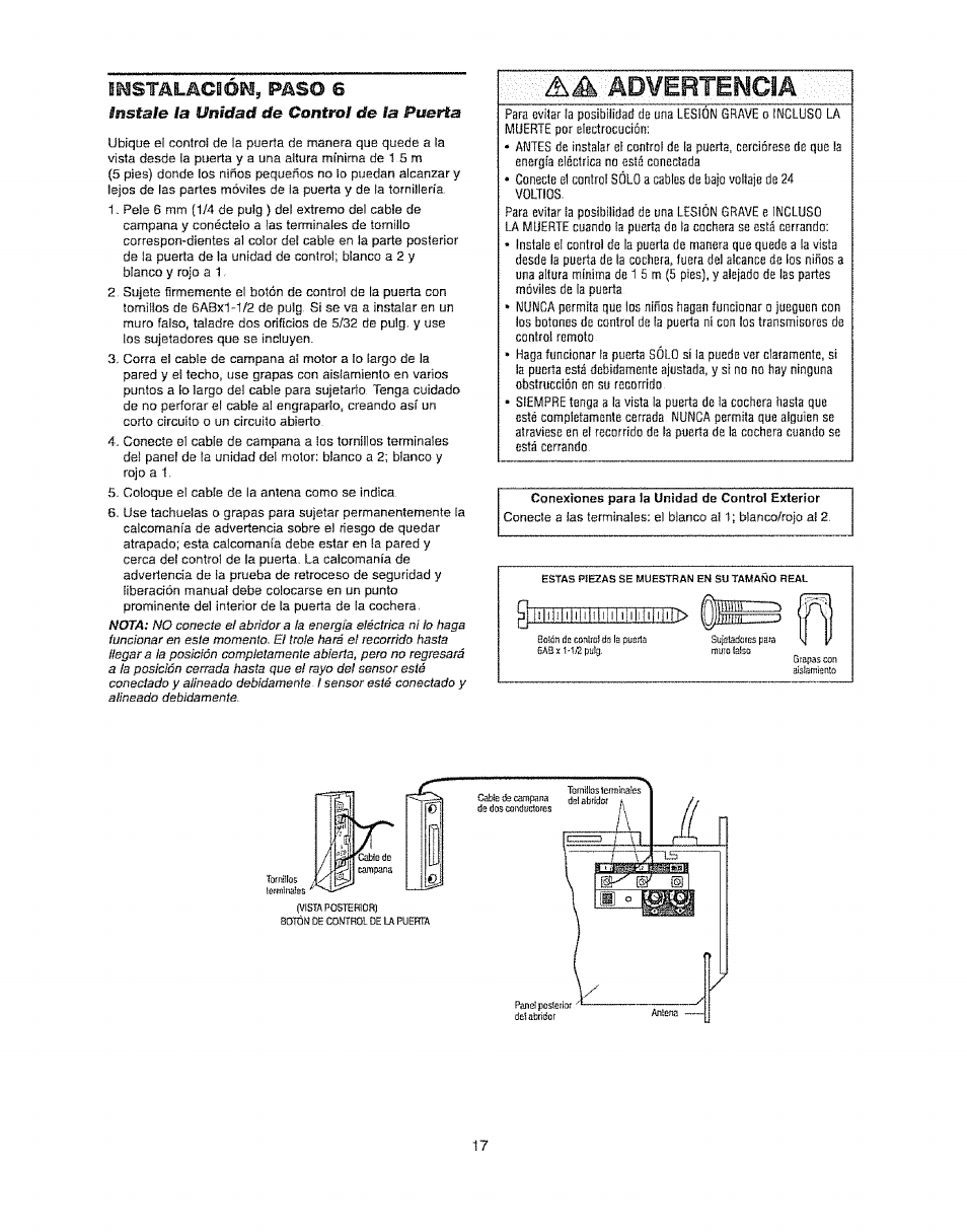 Instatle la íínidadí de centro/ de la puerta | Craftsman 139.53920D User Manual | Page 55 / 76