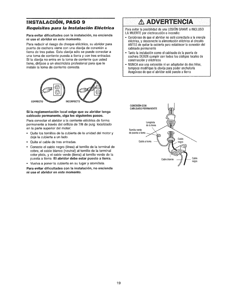 Mmmñtemm, Instalación, paso | Craftsman 139.53920D User Manual | Page 57 / 76