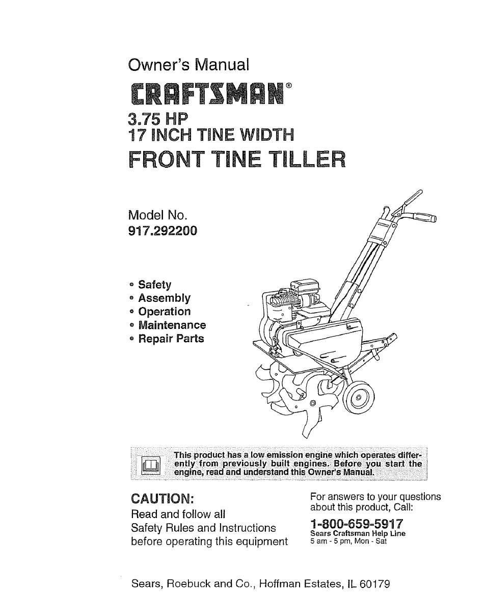 Craftsman 917.2922 User Manual | 32 pages