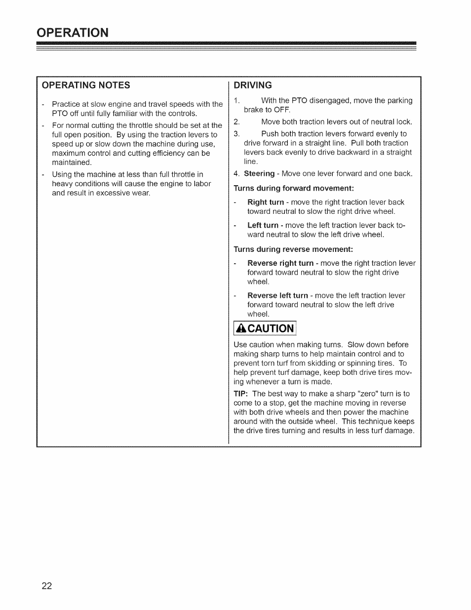 Operation | Craftsman 127.28876 User Manual | Page 24 / 77