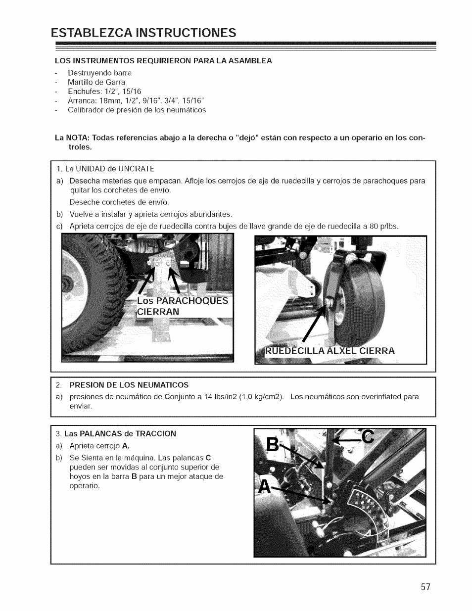 Establezca instructioimes, Íáruédecilla alxel cierra | Craftsman 127.28876 User Manual | Page 59 / 77