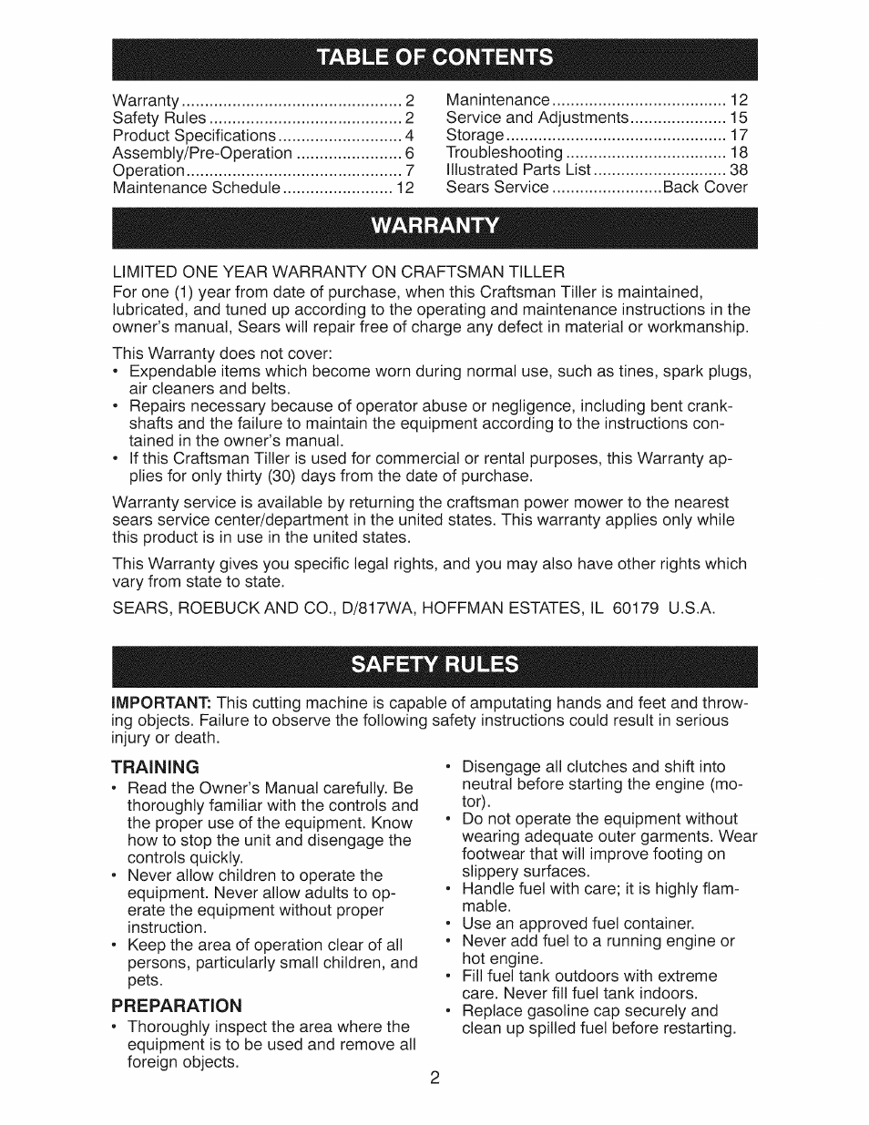 Craftsman 917.299210 User Manual | Page 2 / 48