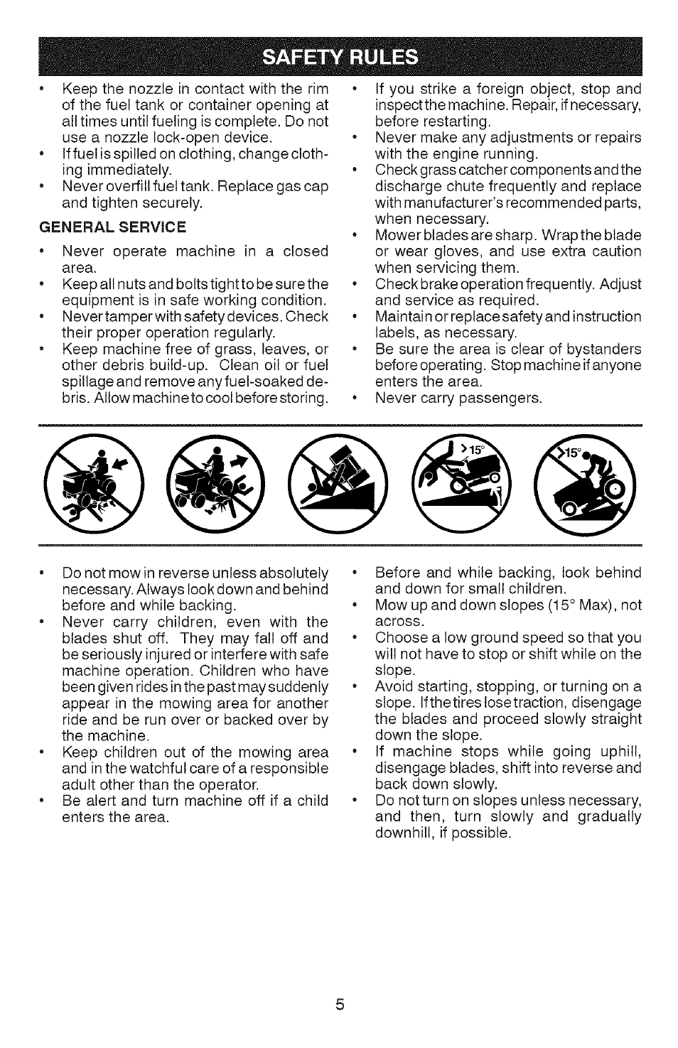 Safety rules | Craftsman 917.28907 User Manual | Page 5 / 64